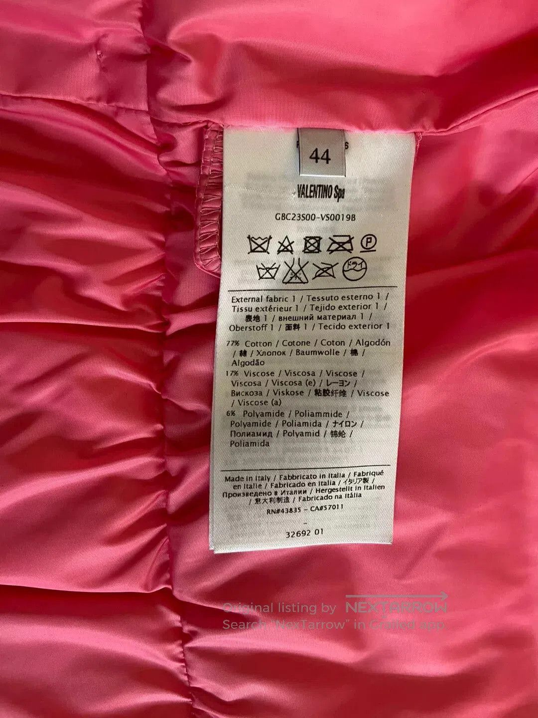 Valentino Valentino Pink Lace Cotton Coat. Size US XL / EU 56 / 4 - 4 Thumbnail