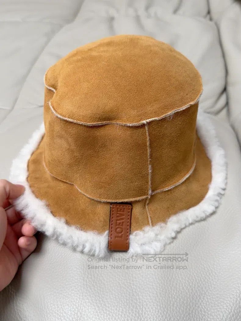 Loewe Loewe size 57 Shearling Wool Fisherman Hat, Fur and Leather Size ONE SIZE - 1 Thumbnail