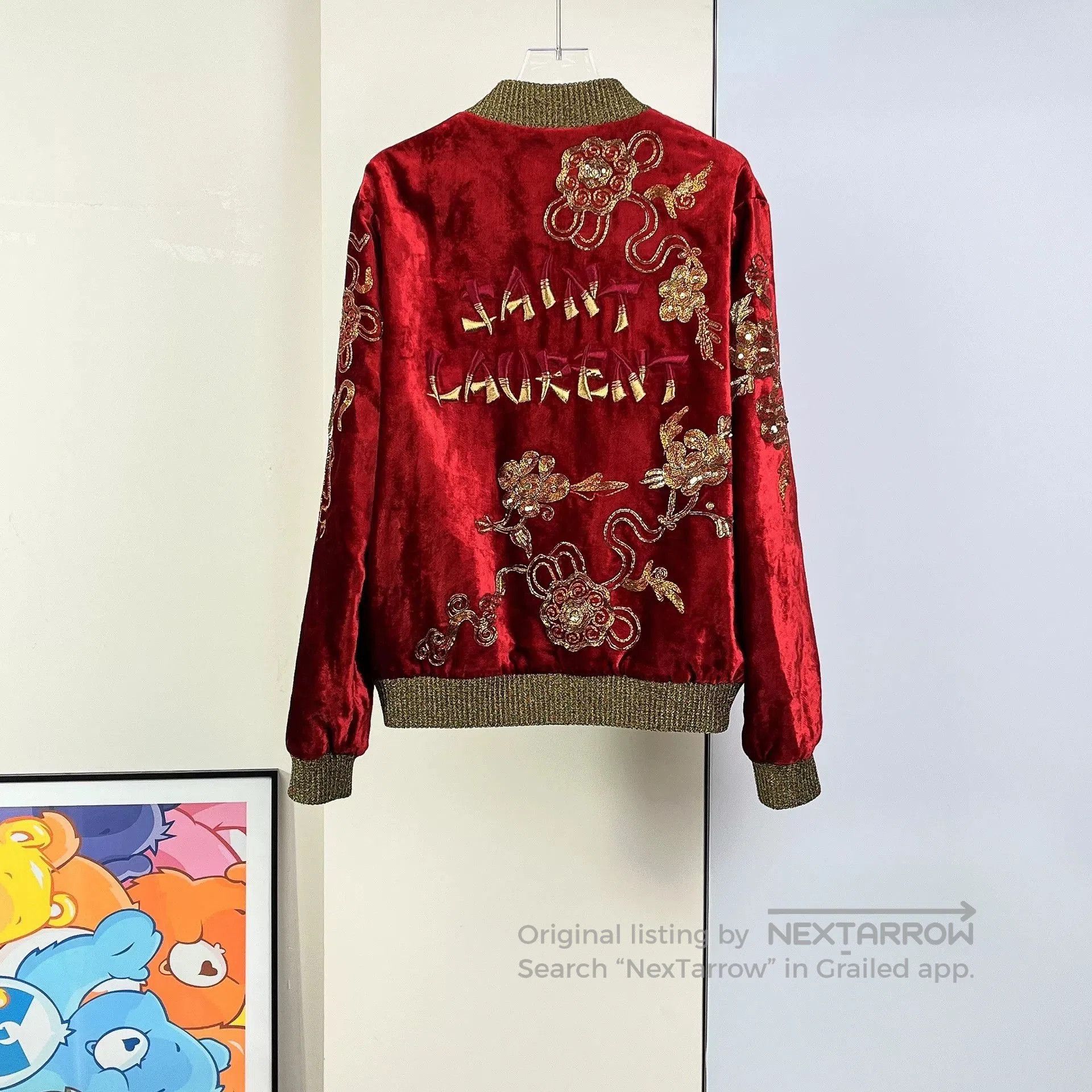 Yves Saint Laurent YSL Red Embroidered Jacket. Size M / US 6-8 / IT 42-44 - 2 Thumbnail