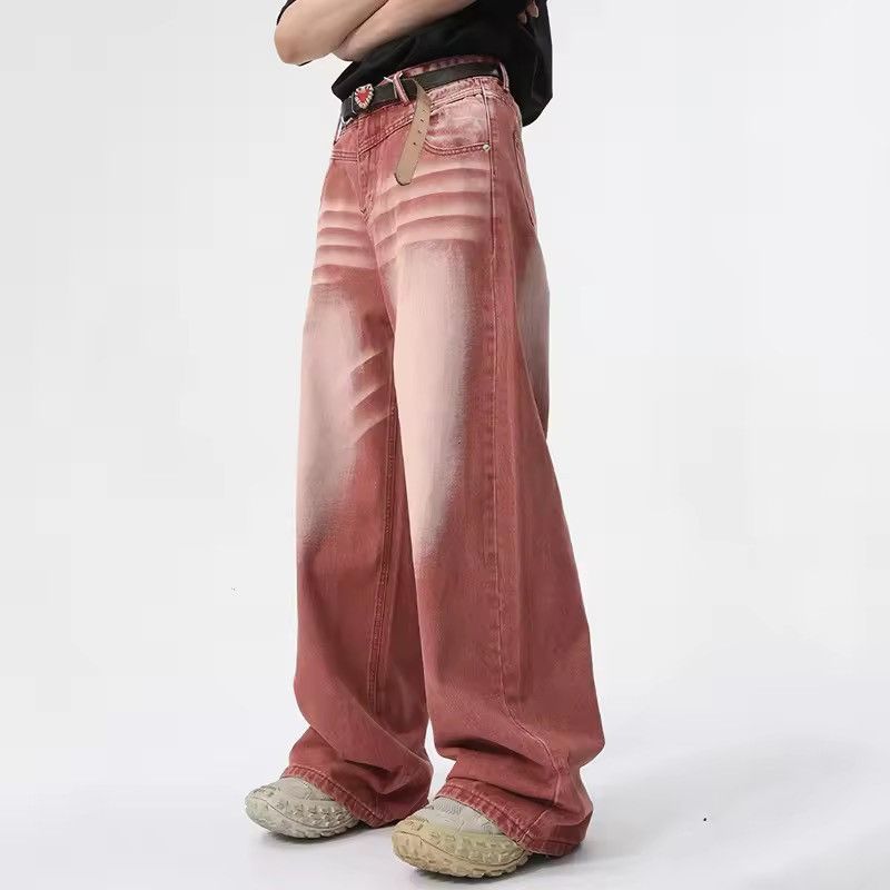 Japanese Brand Retro straight leg wide leg high street jeans Size US 33 - 3 Thumbnail