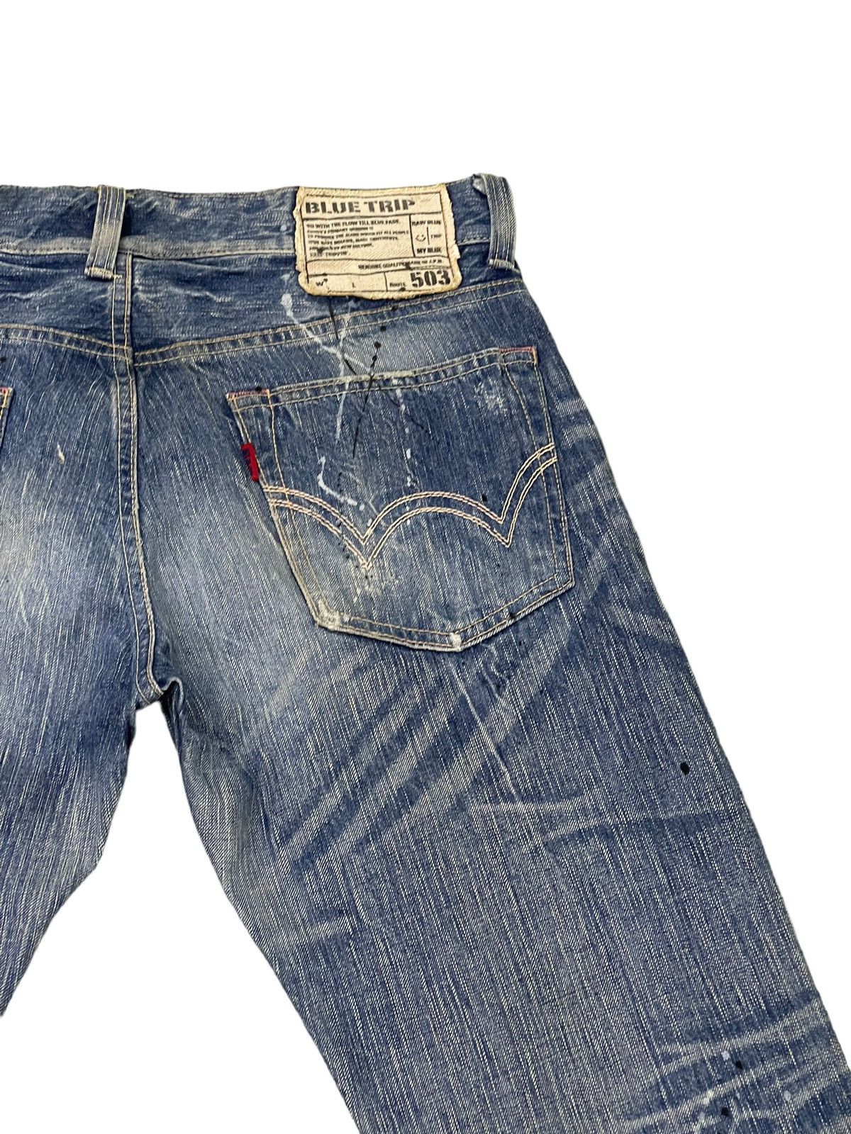 Edwin Distress Jeans Edwin 503 Faded Paint Splash Regular 7🟦5 Size US 34 / EU 50 - 20 Thumbnail
