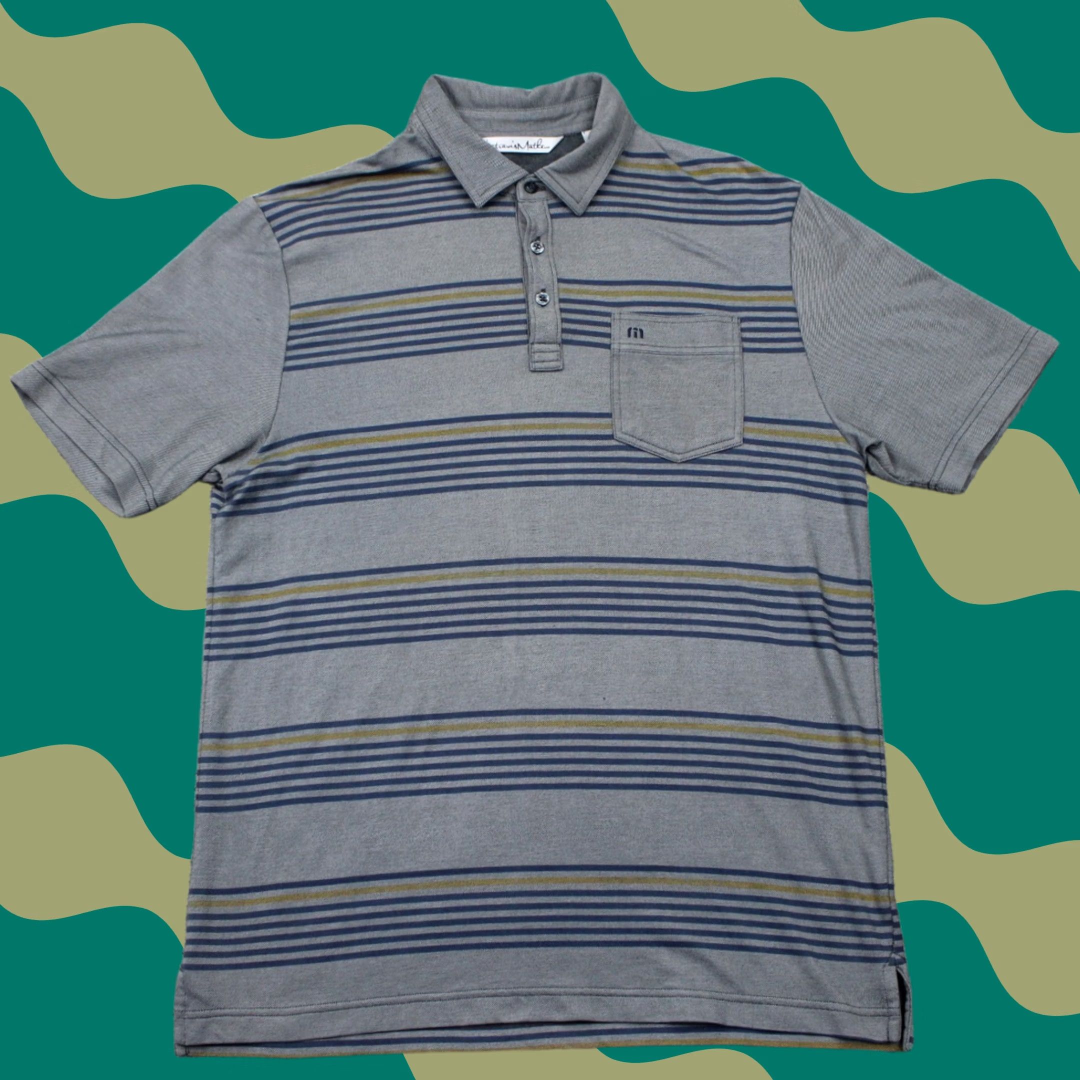 TravisMathew Travis Mathew Polo Shirt Mens Medium Gray Heather Pocket Golf Short Sleeve Size US M / EU 48-50 / 2 - 1 Thumbnail