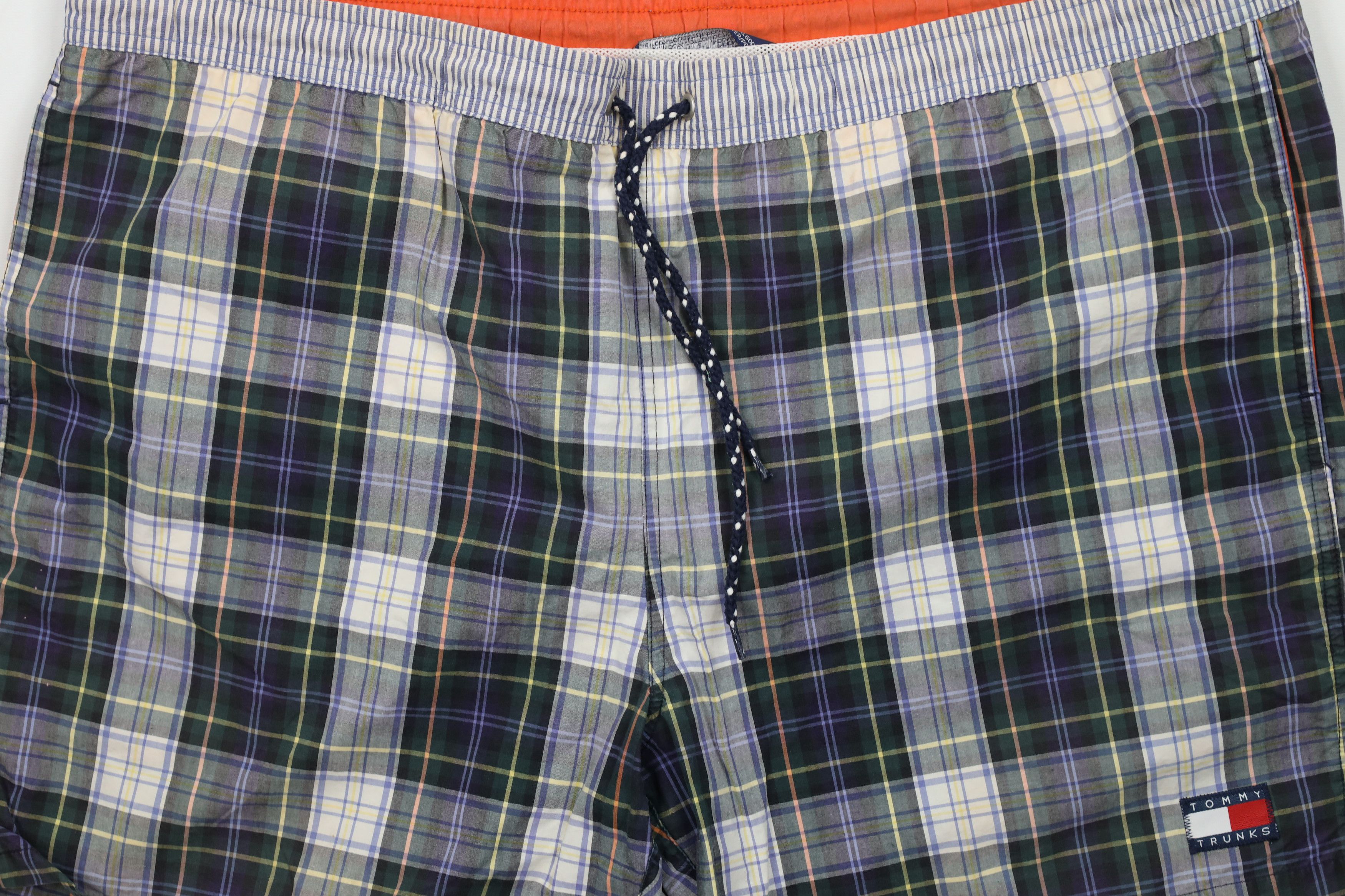 Tommy Hilfiger × Vintage Vintage 90s Tommy Hilfiger Out Lined Swim Trunks Shorts Size US 34 / EU 50 - 3 Thumbnail
