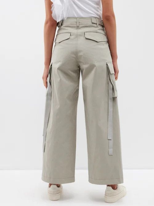 Sacai o1s22i1n0924 Peach Skin Technical Cargo Pant in Grey Size 28" / US 6 / IT 42 - 5 Thumbnail