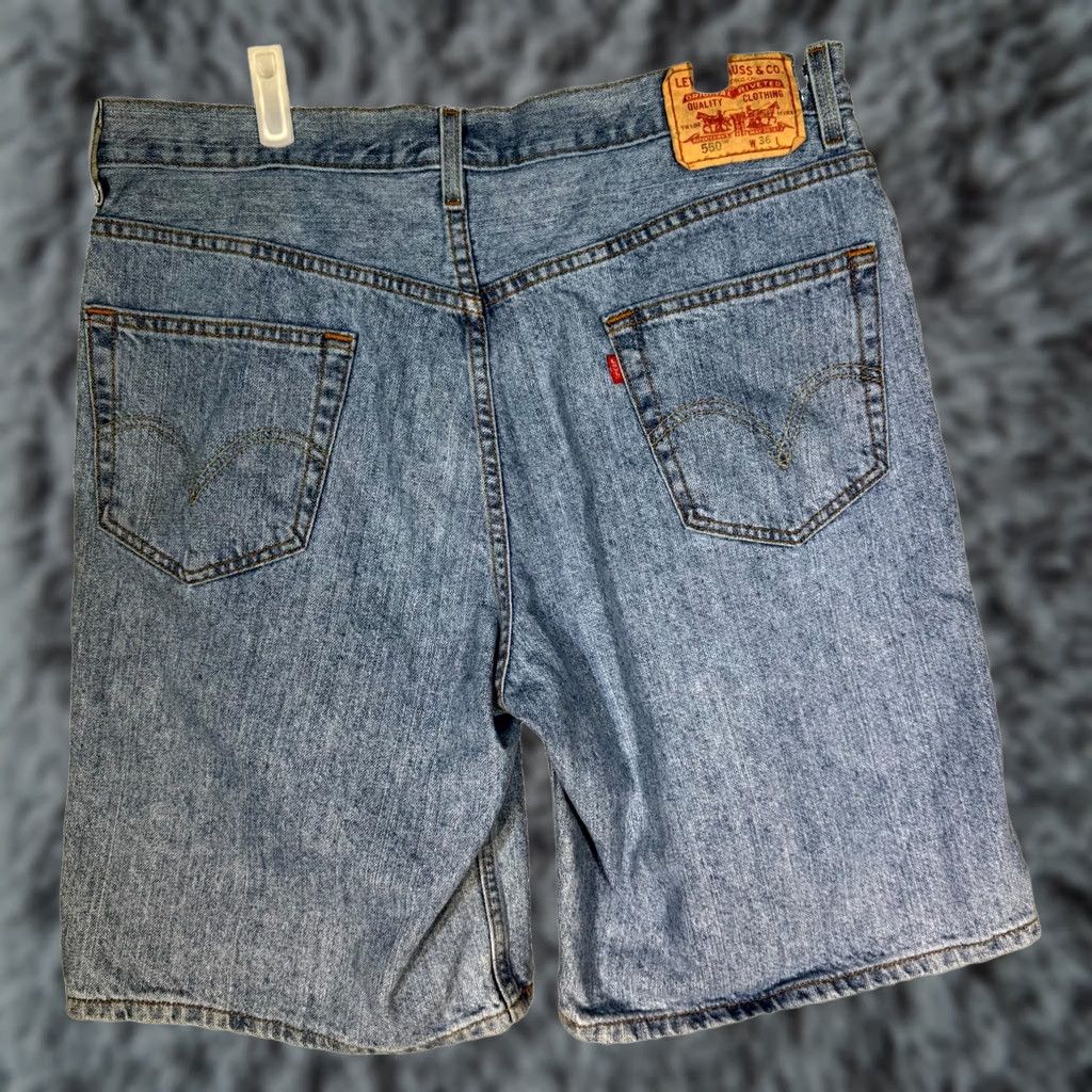 Levi's Levi's Shorts 36 Blue Denim Relaxed Flat Front High-Rise M2045 Mens Size US 36 / EU 52 - 1 Thumbnail