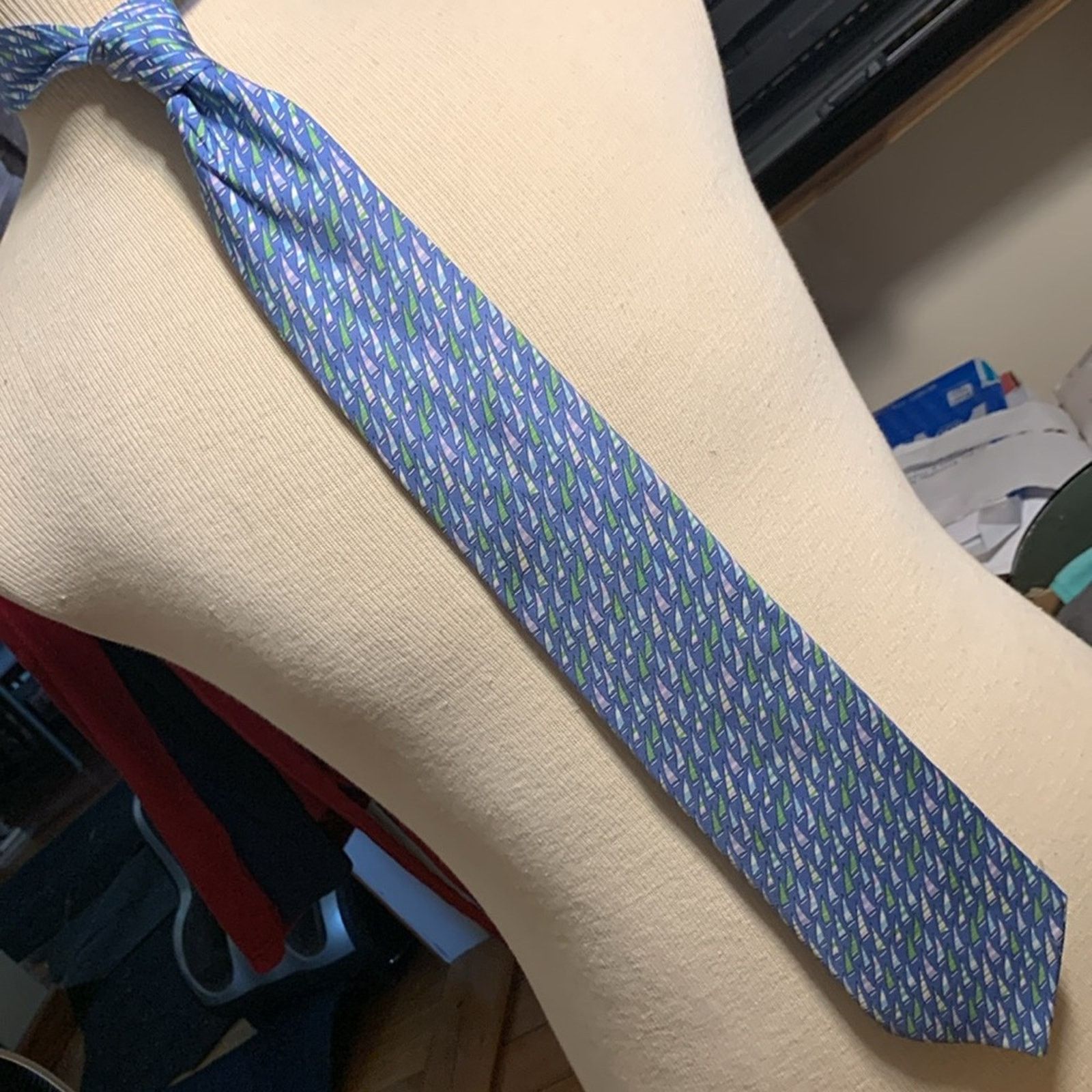 Salvatore Ferragamo Salvatore Ferragamo Italy Italian silk tie sailboats motif Size ONE SIZE - 5 Thumbnail