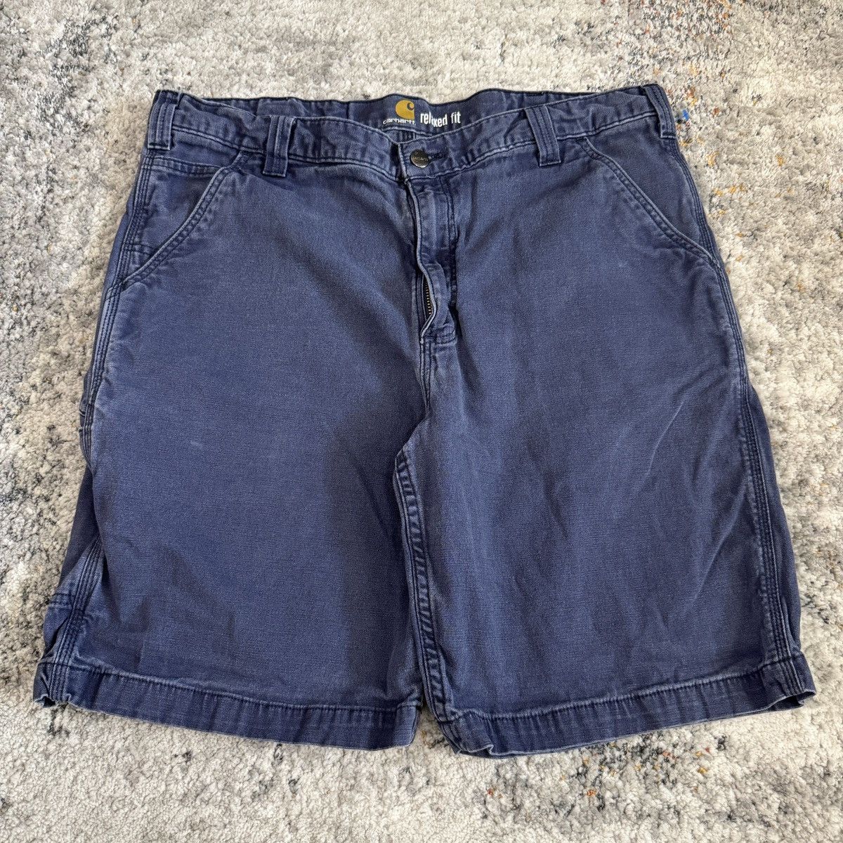 Carhartt × StraightFaded × Vintage Crazy Vintage y2k Carhartt wide leg faded carpenter shorts Size US 36 / EU 52 - 2 Thumbnail