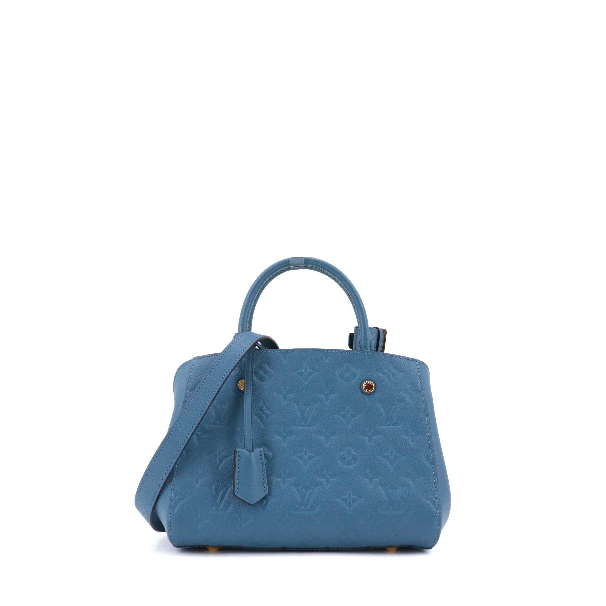 Louis Vuitton LOUIS VUITTON - Montaigne PM Louis Vuitton handbag in blue imprint leather Size ONE SIZE - 1 Thumbnail