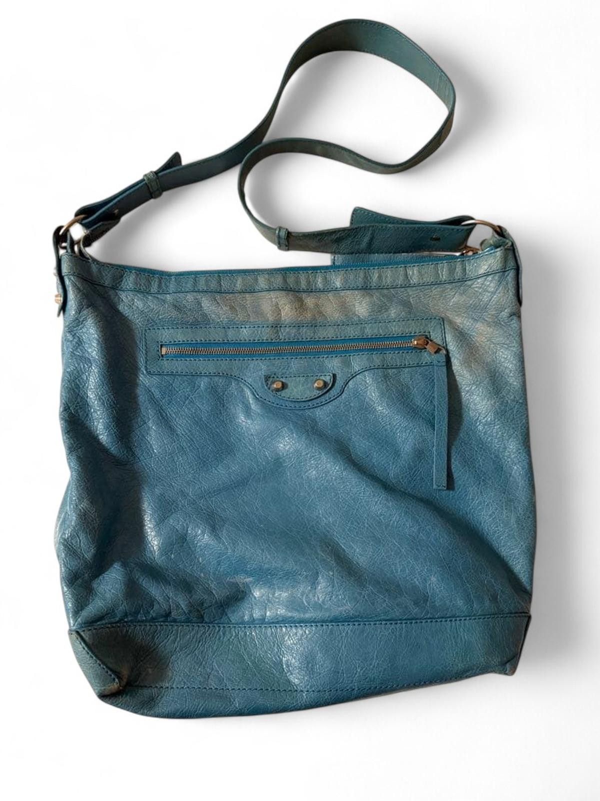 Balenciaga Balenciaga - Blue Leather Shoulder Bag Size ONE SIZE - 2 Thumbnail