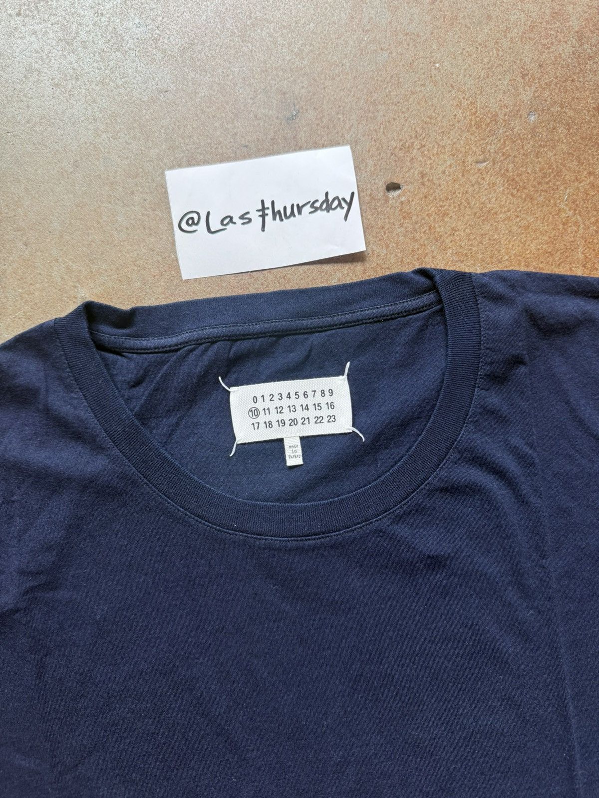 Maison Margiela Maison Margiela Line 10 Basic Tee Navy Large Size US L / EU 52-54 / 3 - 1 Thumbnail