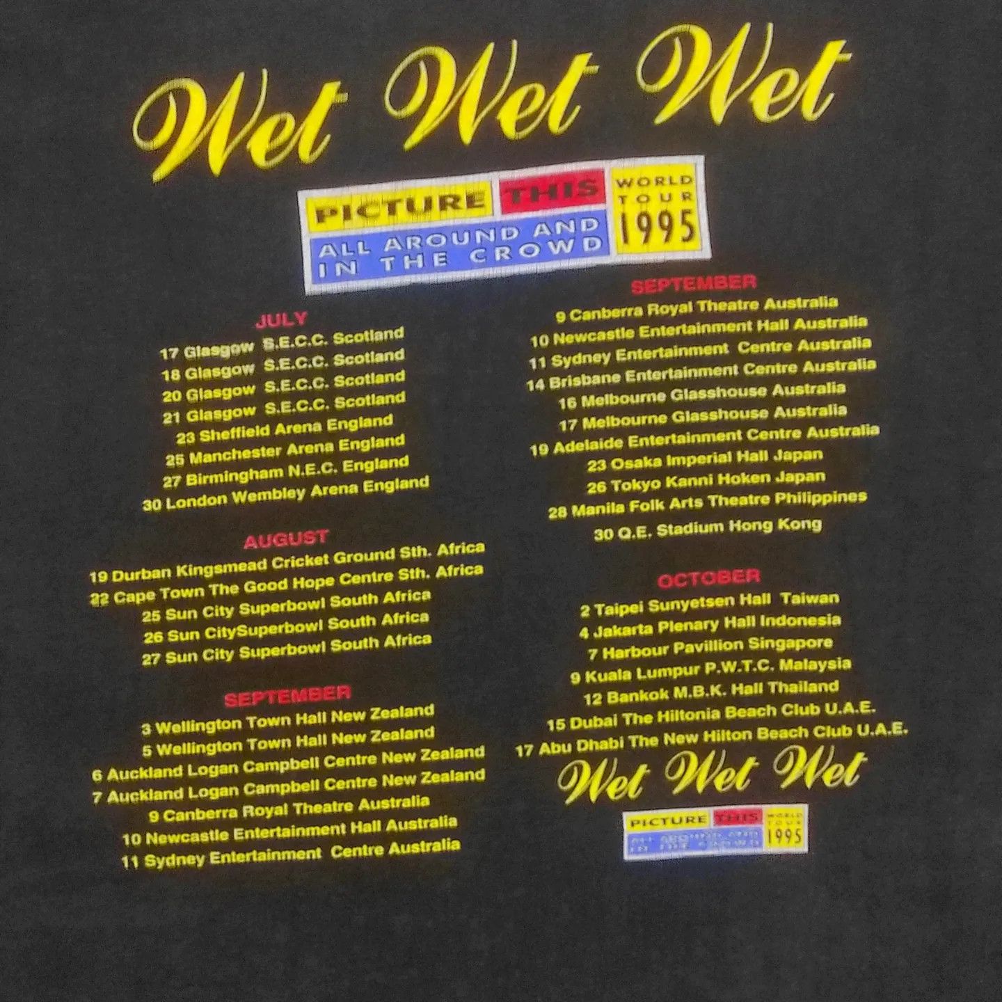 Band Tees × Vintage Wet Wet Wet Picture This Tour 1995 Size US L / EU 52-54 / 3 - 5 Thumbnail