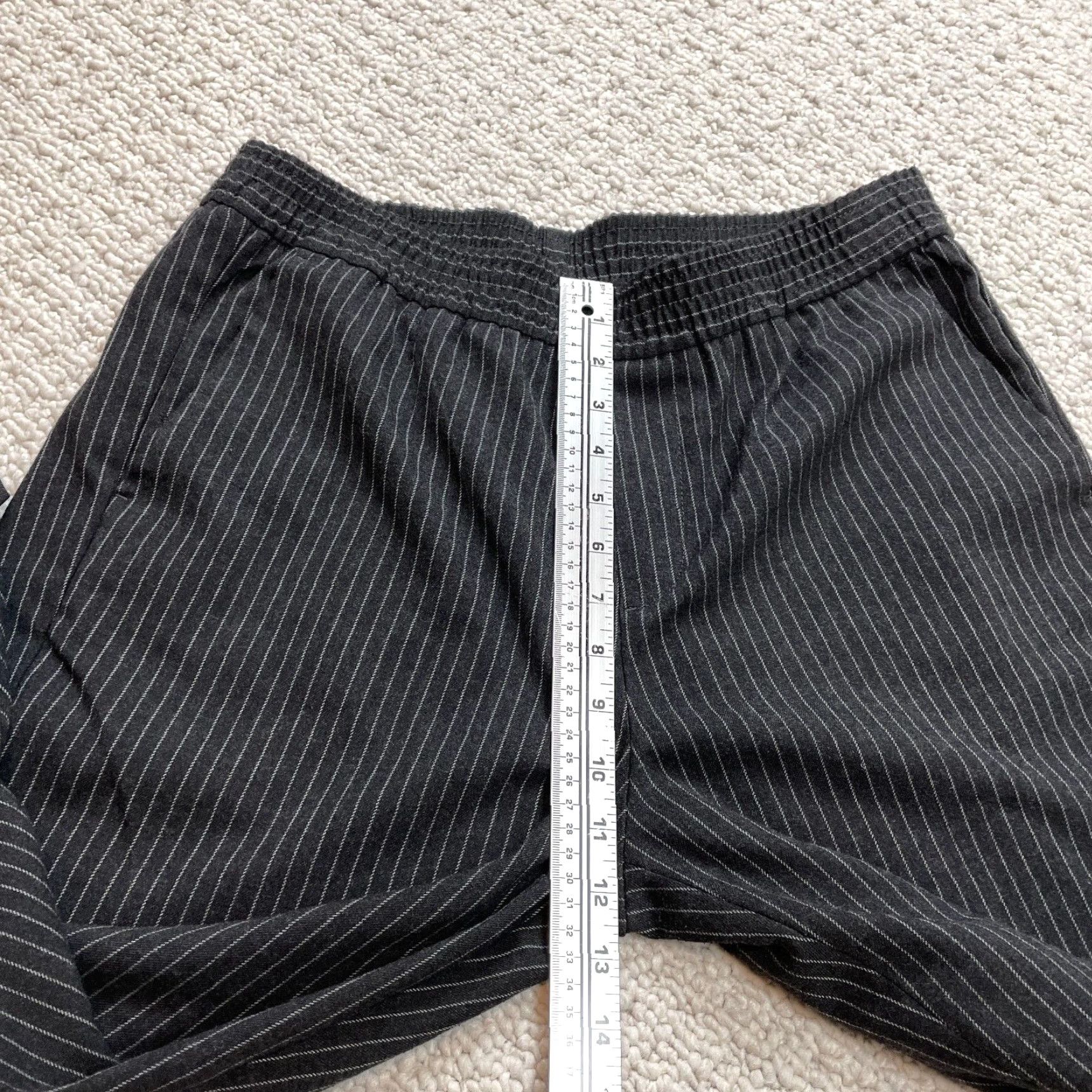 Banana Republic VINTAGE Banana Republic Pants Womens 12 Gray Striped Soft Elastic Waist Pockets 33x27.5 Size 34" / US 12 / IT 48 - 4 Thumbnail