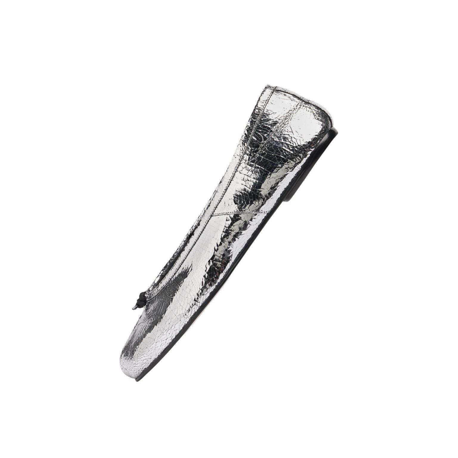 MAISON MARGIELA Tabi $1090 Broken Mirror Silver Leather Ball