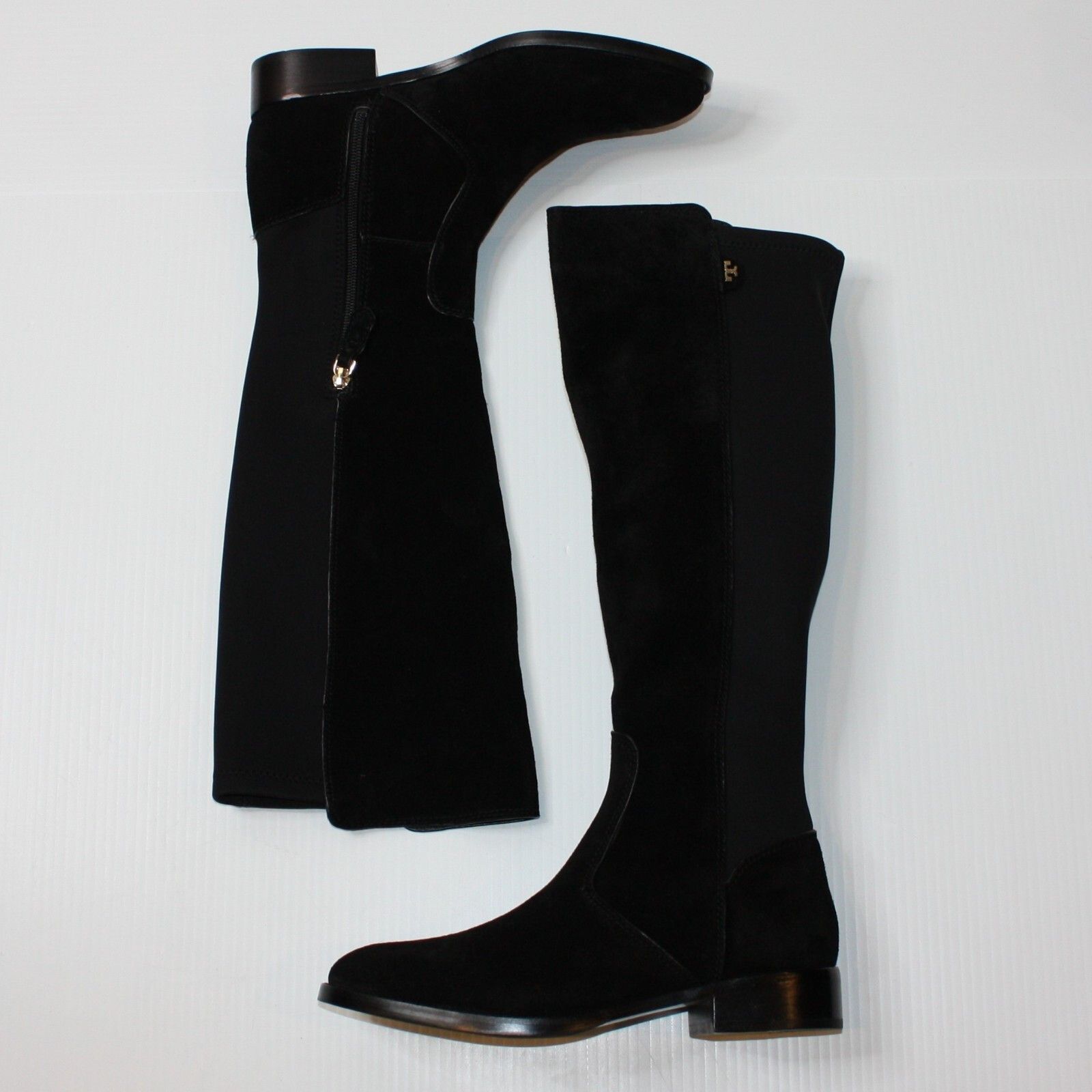 Tory Burch Selden Riding Boots in Black Suede and NEW MSRP $675 Size US 8 / IT 38 - 2 Thumbnail