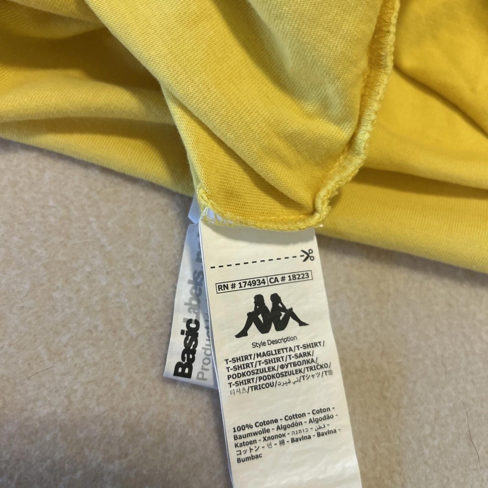 Kappa KAPPA Men's Yellow SZ 2XL T-Shirt Logo RDIF Pacsun Size US XXL / EU 58 / 5 - 8 Thumbnail