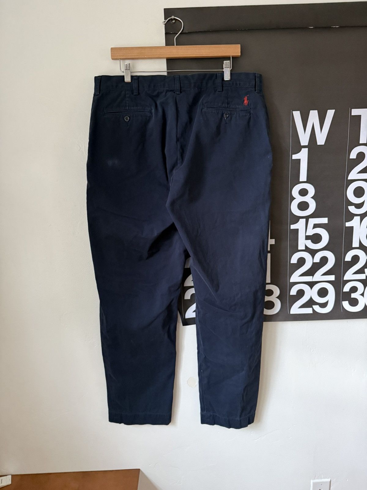 Polo Ralph Lauren Vintage 00s Navy Prospect Pant Chino 100% Cotton Size US 38 / EU 54 - 2 Thumbnail