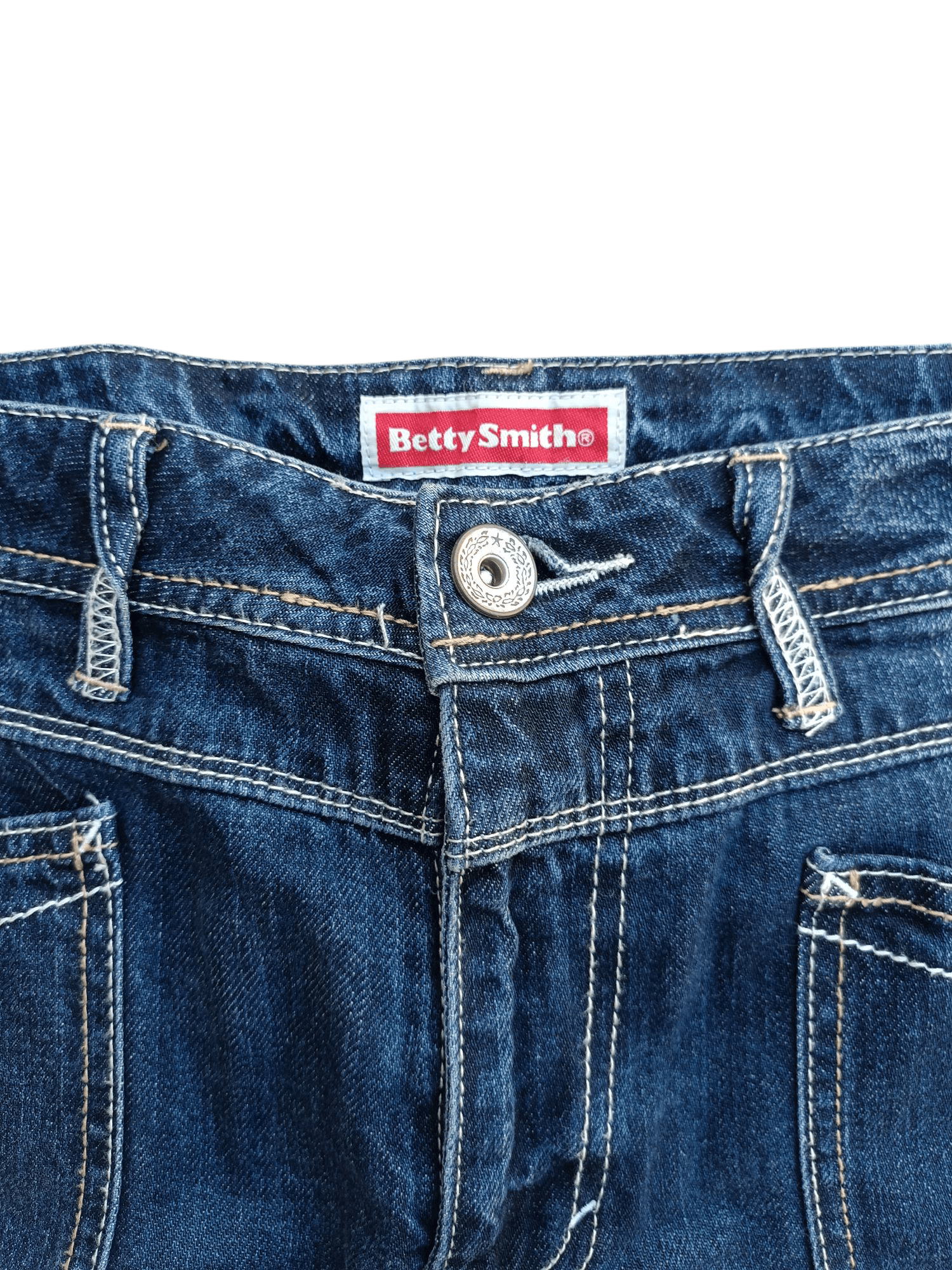 Designer Betty Smith Japan Brand With Buckle Back Denim E269 Size US 32 / EU 48 - 5 Thumbnail