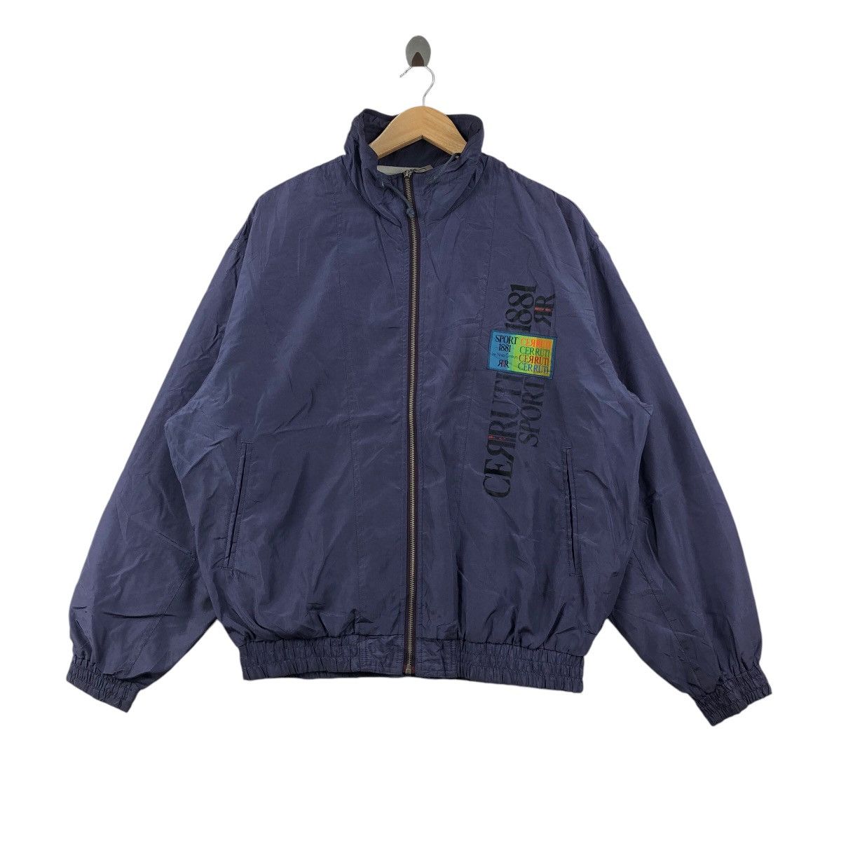 Cerruti 1881 × Vintage Vintage CERRUTI 1881 Sport Windbreaker Jacket Big Logo Size US L / EU 52-54 / 3 - 1 Thumbnail