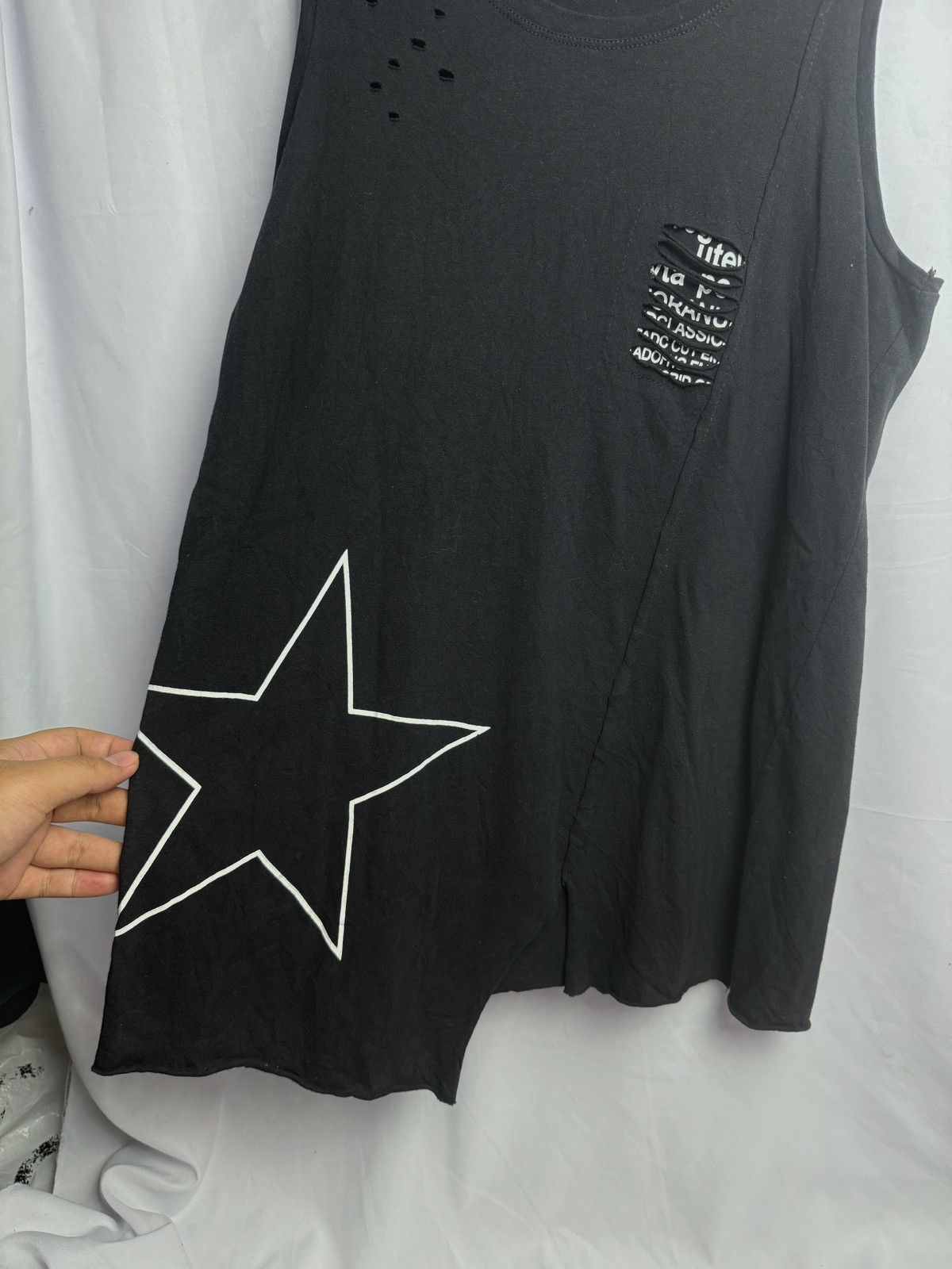 If Six Was Nine Flared Aysmmetrical Tank Top Stars Distressed Size US M / EU 48-50 / 2 - 3 Thumbnail