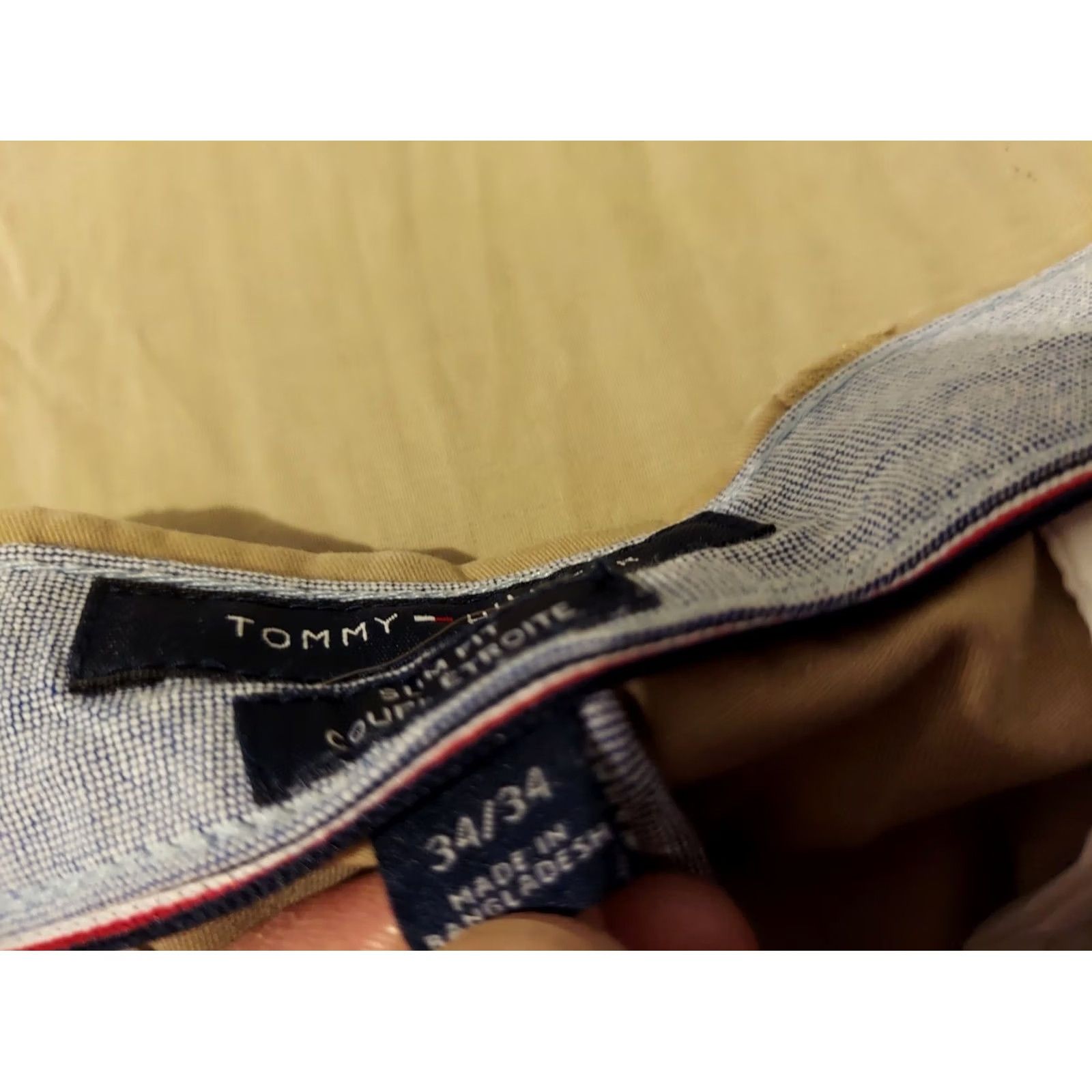 Tommy Hilfiger Tommy Hilfiger Pants Chino Cotton Stretch Trouser Khaki Beige Mens 34x34 34 Size US 34 / EU 50 - 6 Thumbnail