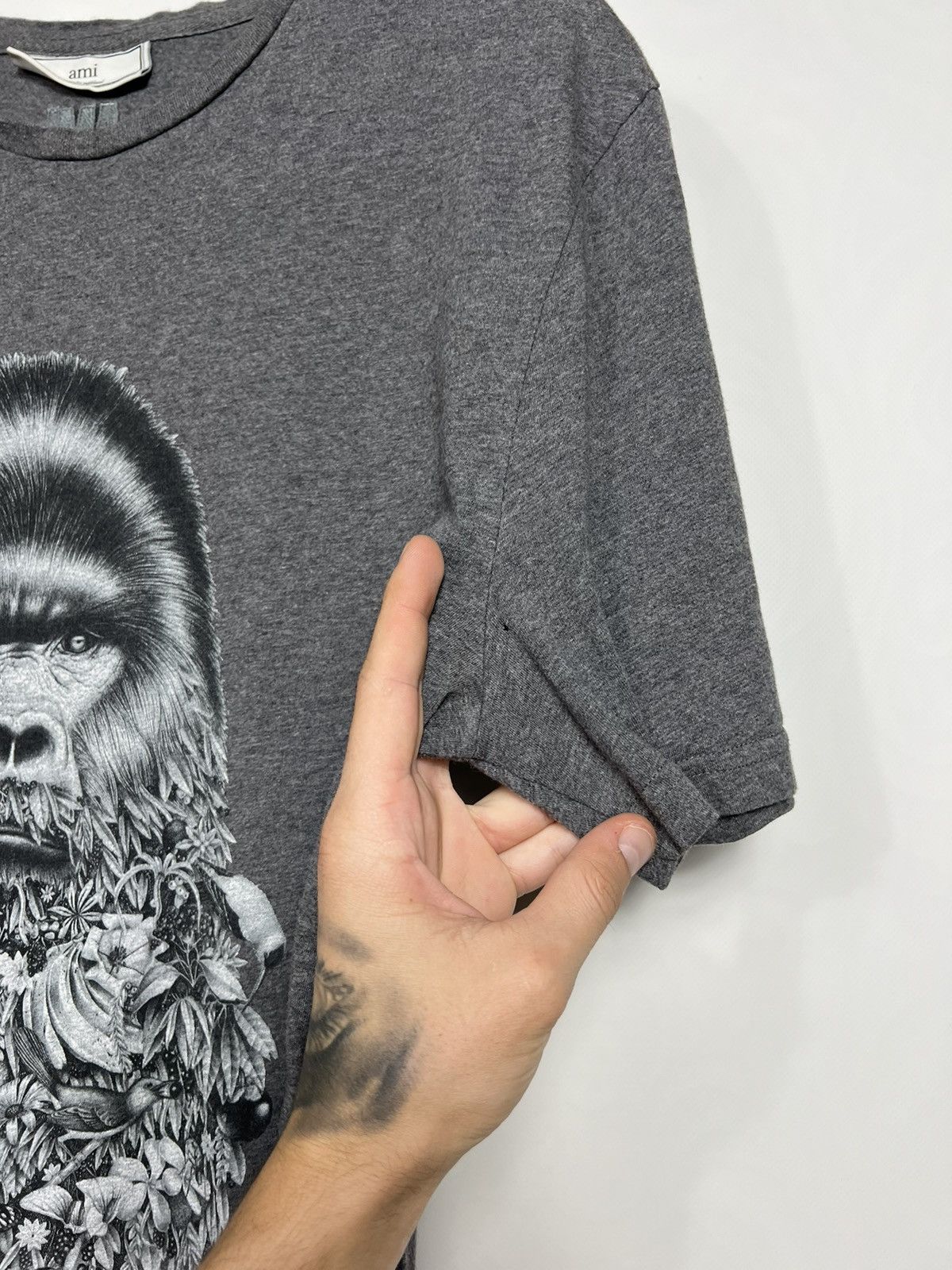 AMI Ami Alexandre Mattiusi Gorilla Logo T-shirts Tee Size US M / EU 48-50 / 2 - 6 Thumbnail