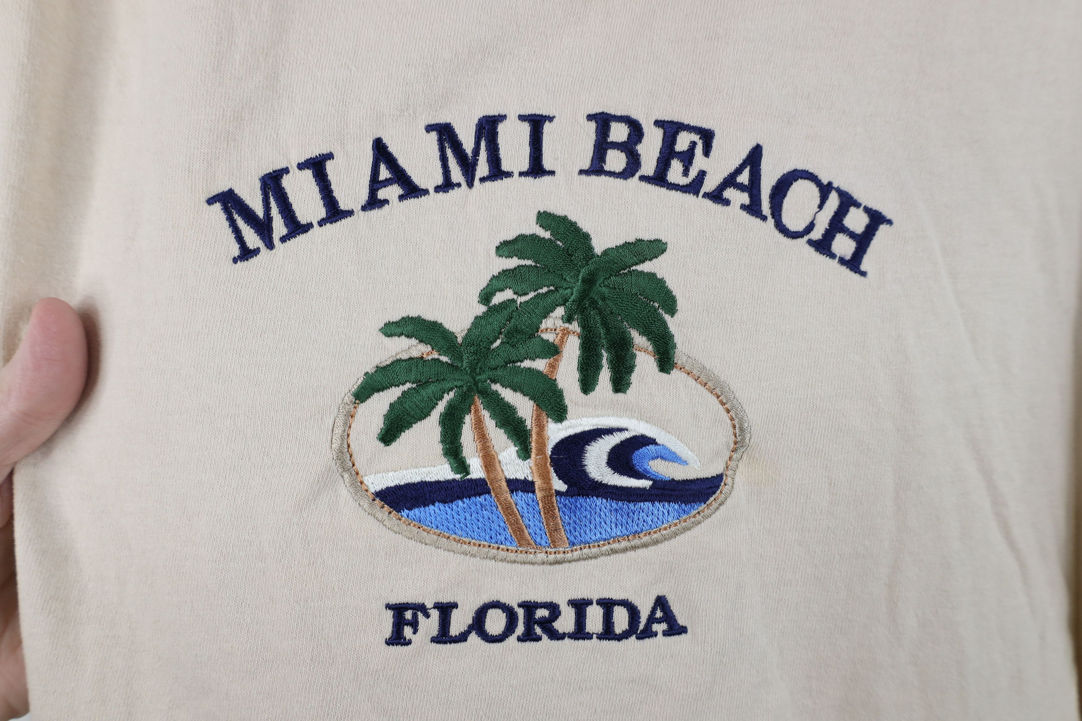 Vintage Vintage 90s Y2K Streetwear Miami Beach Florida T-Shirt Size US M / EU 48-50 / 2 - 4 Thumbnail