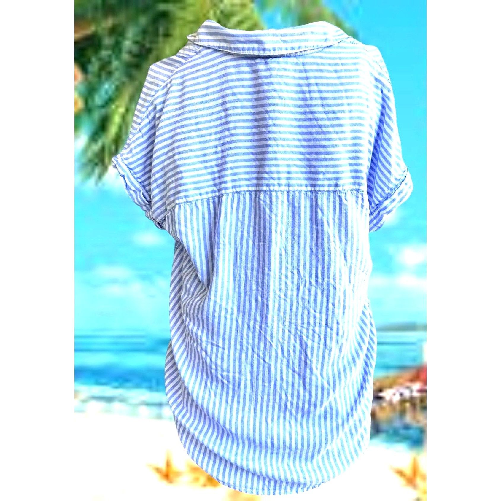 Other Beach Lunch Lounge Kenzie Shirt Small Blue White Striped Size S / US 4 / IT 40 - 5 Thumbnail