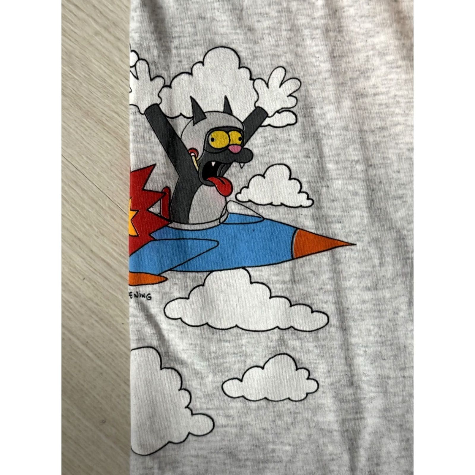 Vintage VINTAGE The Simpsons Itchy & Scratchy Promo Shirt XL Gray Short Sleeve Mens T-Shirt 90s AOP Matt Groening Creative Images Size US XL / EU 56 / 4 - 6 Thumbnail