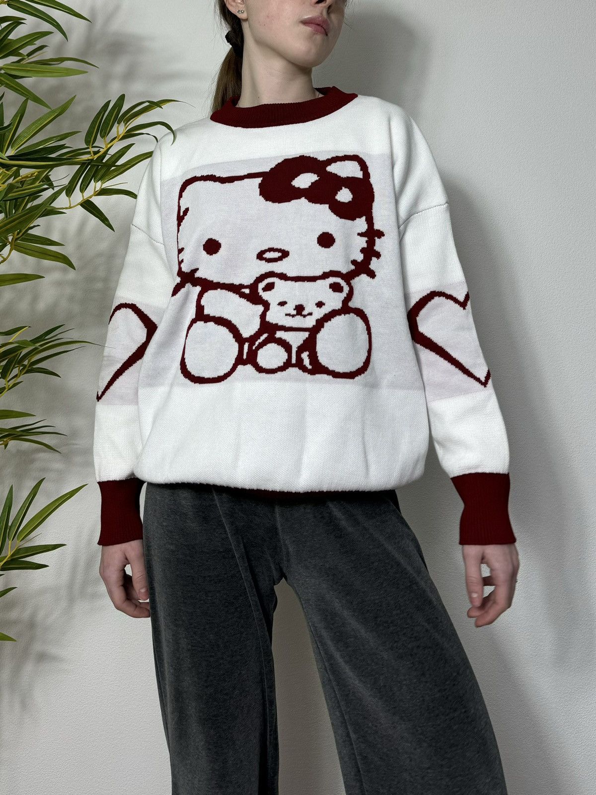 Cartoon Network HELLO KITTY KNITTED CUTE SWEATER Size M / US 6-8 / IT 42-44 - 2 Thumbnail