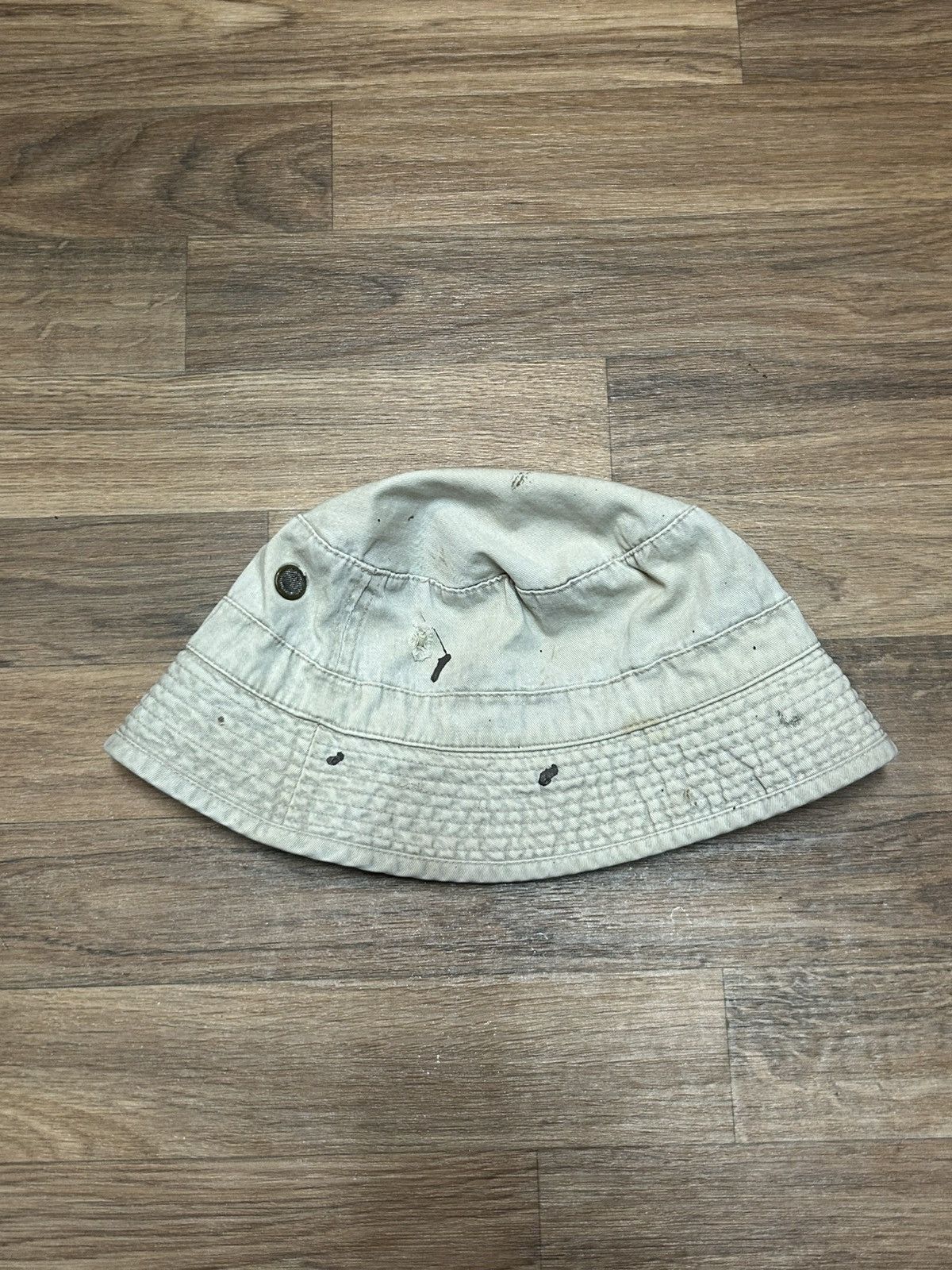 Other Tattered tan vintage bucket hat paint splatters, holes Size ONE SIZE - 3 Thumbnail
