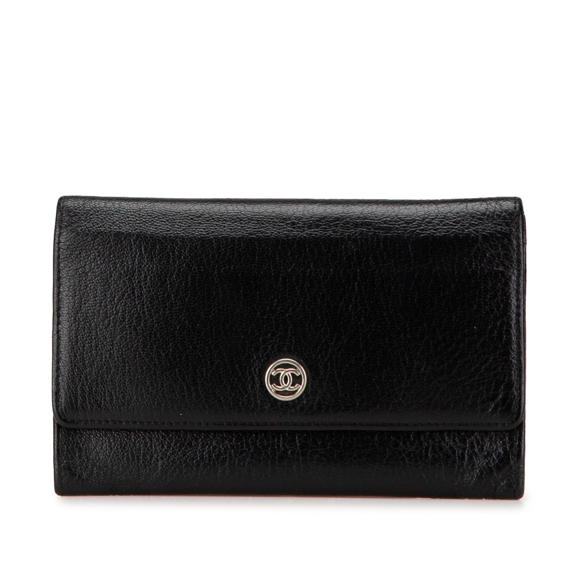 Chanel Chanel Calfskin CC Compact Wallet Black Size ONE SIZE - 1 Thumbnail