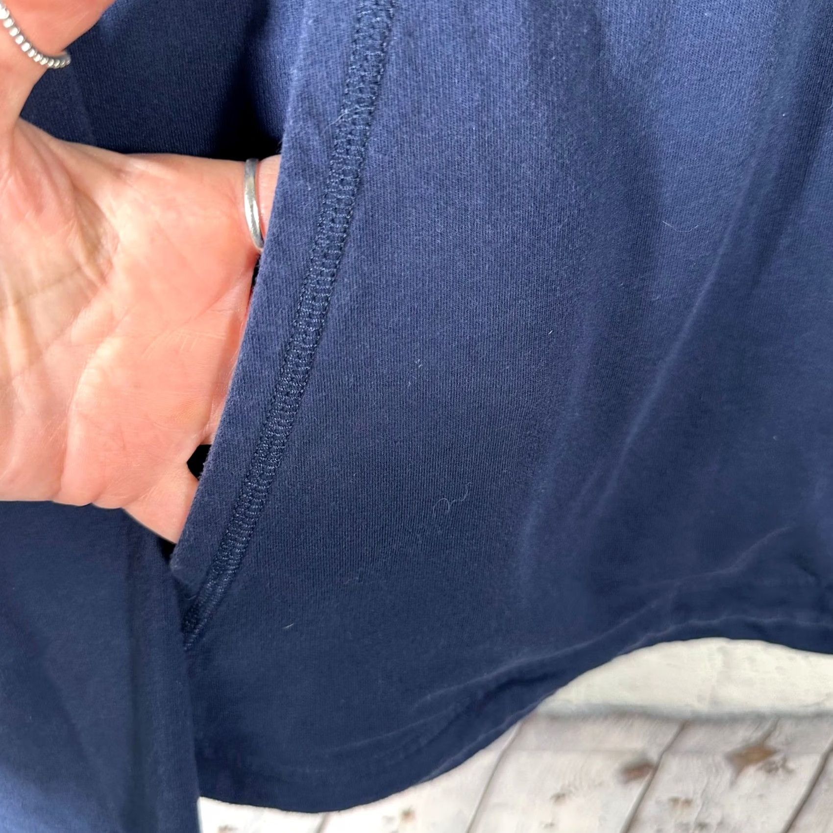 Rhone Rhone Henley Hoodie Mens Navy Blue Pullover Medium Sweatshirt Athleisure Shirt Hooded Regular Sleeve Long Button Embroidered Logo Kangaroo Pocket Size US M / EU 48-50 / 2 - 3 Thumbnail