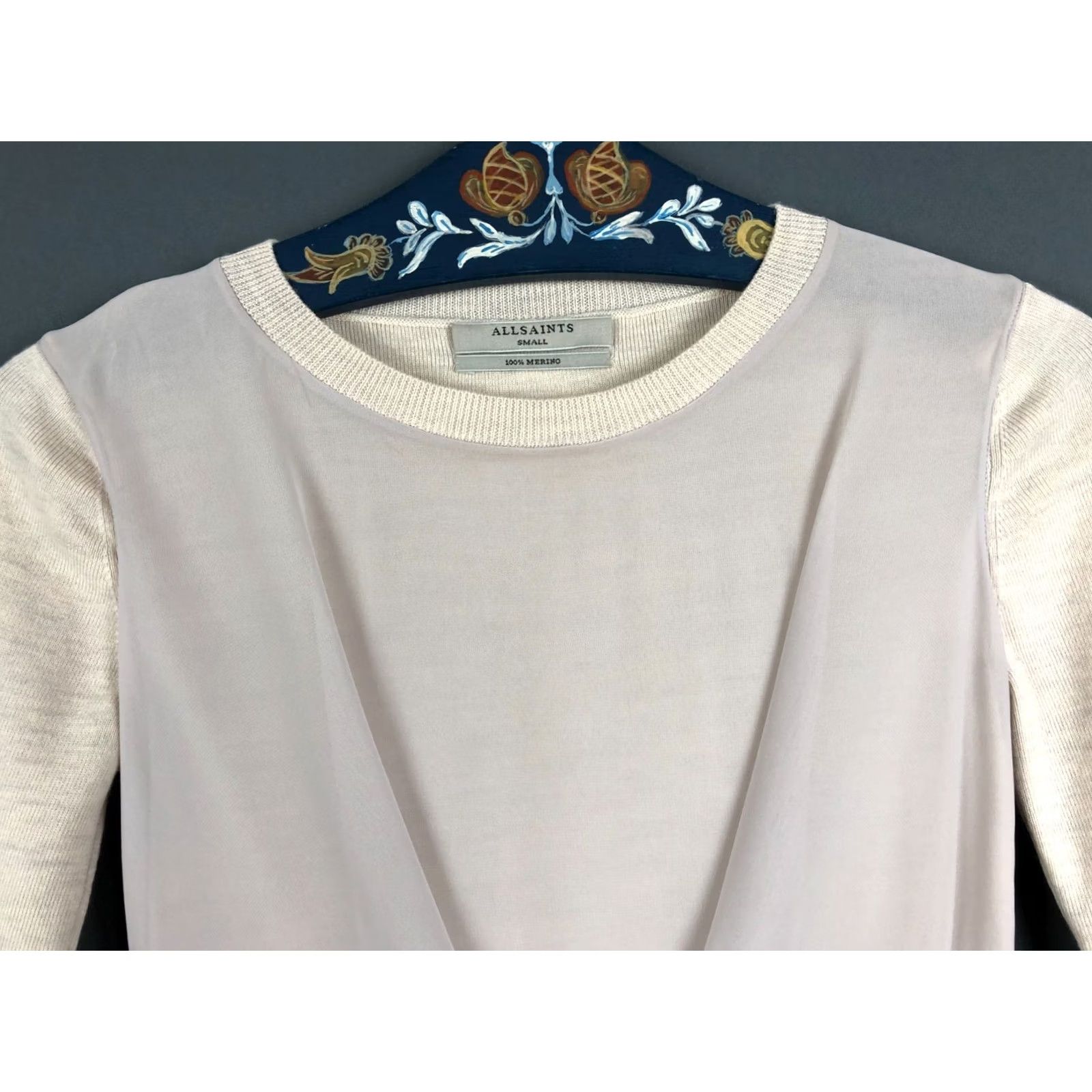 Allsaints New title: AllSaints Womens Asymmetric Layered Dress Size S Ivory Merino Wool 3/4 Sleeve Size S / US 4 / IT 40 - 7 Thumbnail
