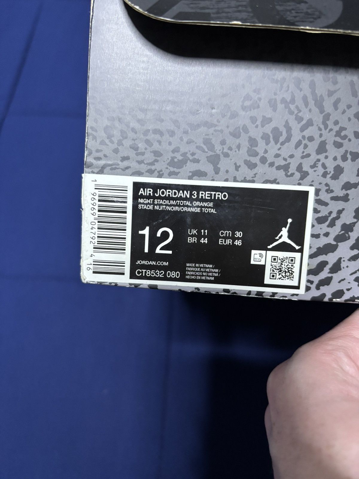 Jordan Brand Jordan 3 Retro Fear 2023 Size 12 Size US 12 / EU 45 - 9 Thumbnail