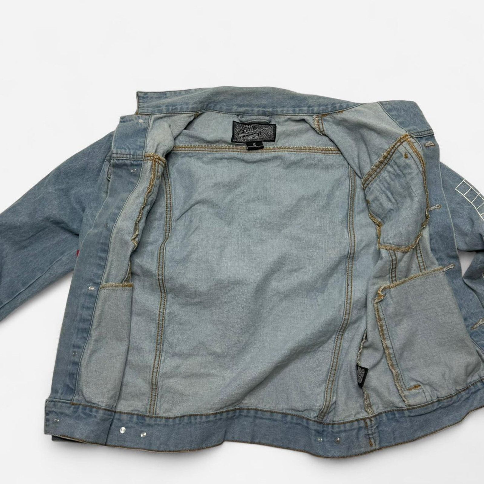 Brooklyn Cloth Brooklyn Cloth Graphic Denim Jacket Men’s Small Light Wash Size US S / EU 44-46 / 1 - 5 Thumbnail