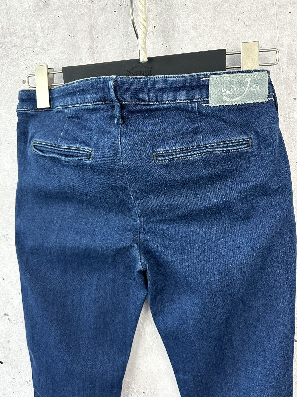 Jacob Cohen × Vintage Jacob Cohen Hand Made Tailored Navy Made in Italy Jeans Size 27" / US 4 / IT 40 - 6 Thumbnail