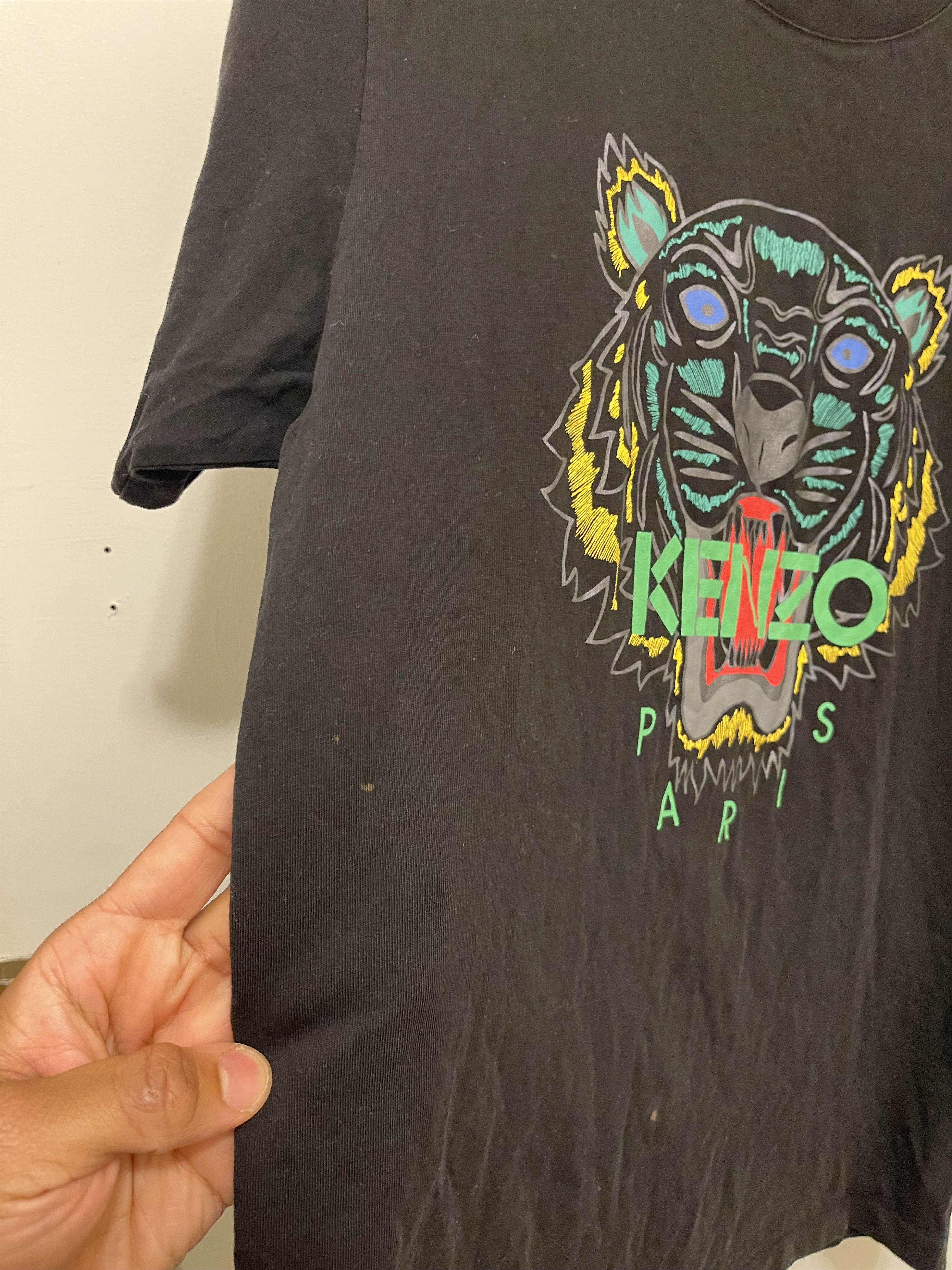 Kenzo KENZO PARIS BLACK TEE TIGER PRINT LOGO Size US M / EU 48-50 / 2 - 10 Thumbnail