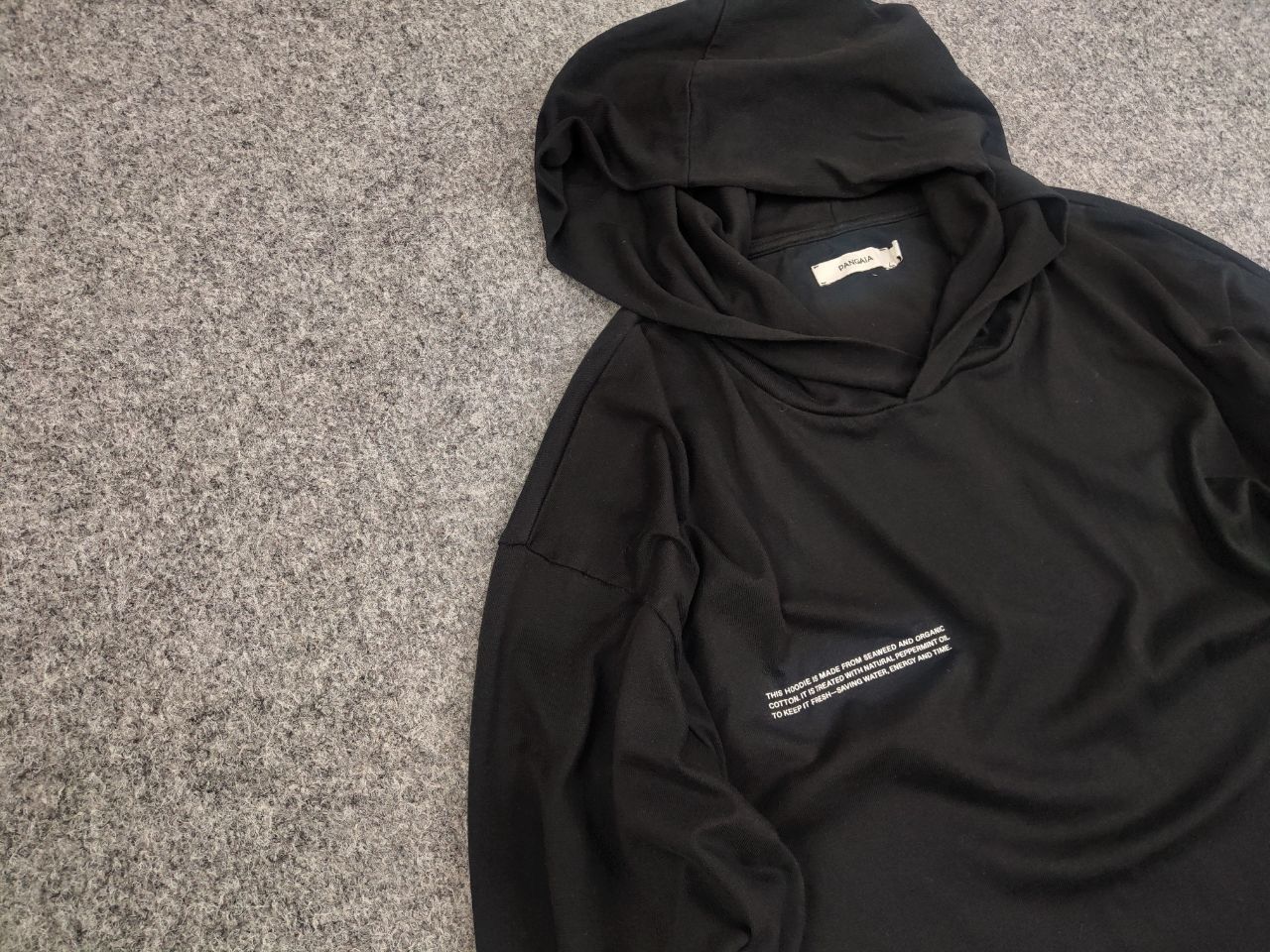 Pangaia Pangaia Design Black Organic Cotton Oversized Light Hoodie Size XL / US 12-14 / IT 48-50 - 7 Thumbnail
