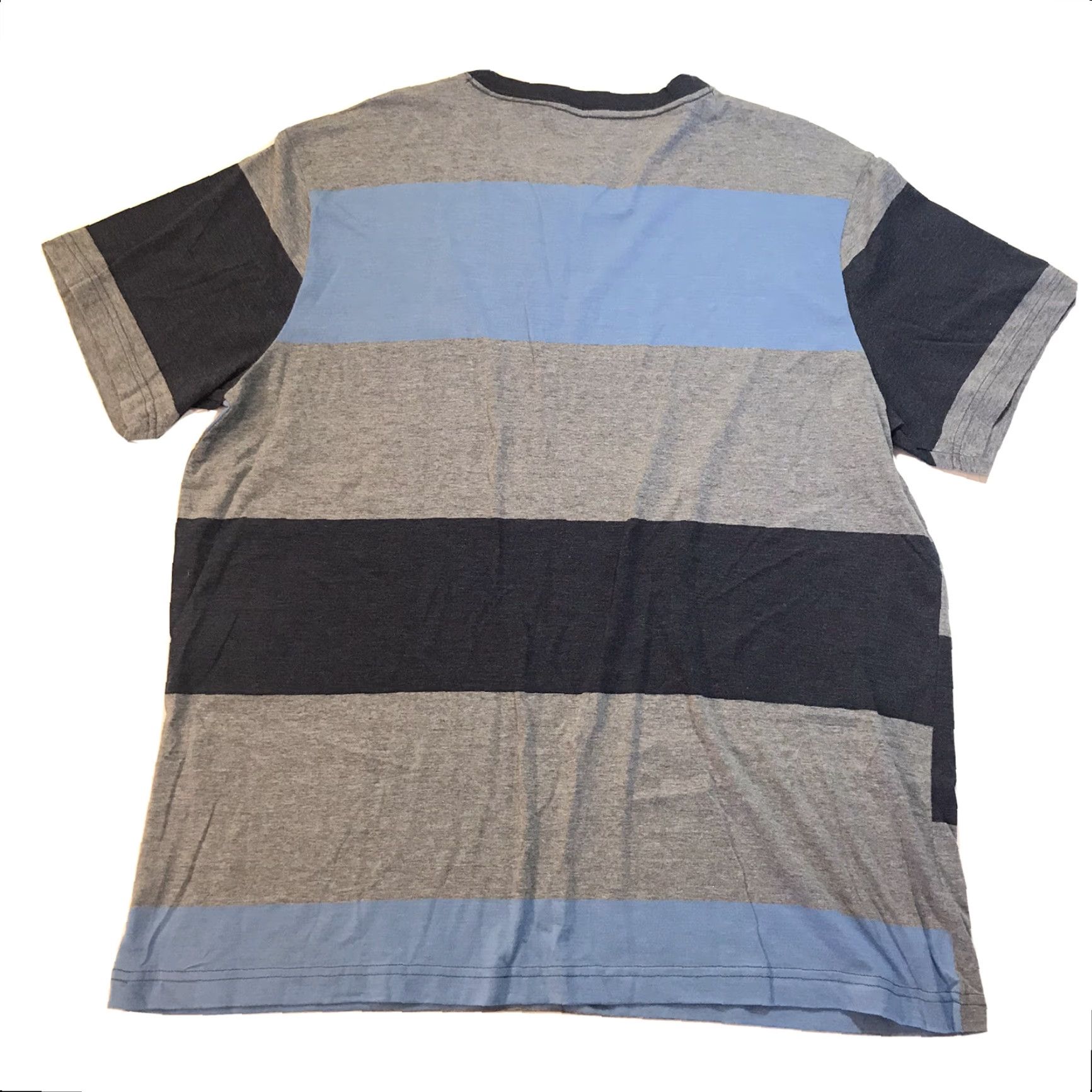 Levi's Levis Mens T Shirt Blue Gray Rugby Striped Short Sleeve Soft Vintage Look XXL Size US L / EU 52-54 / 3 - 4 Thumbnail