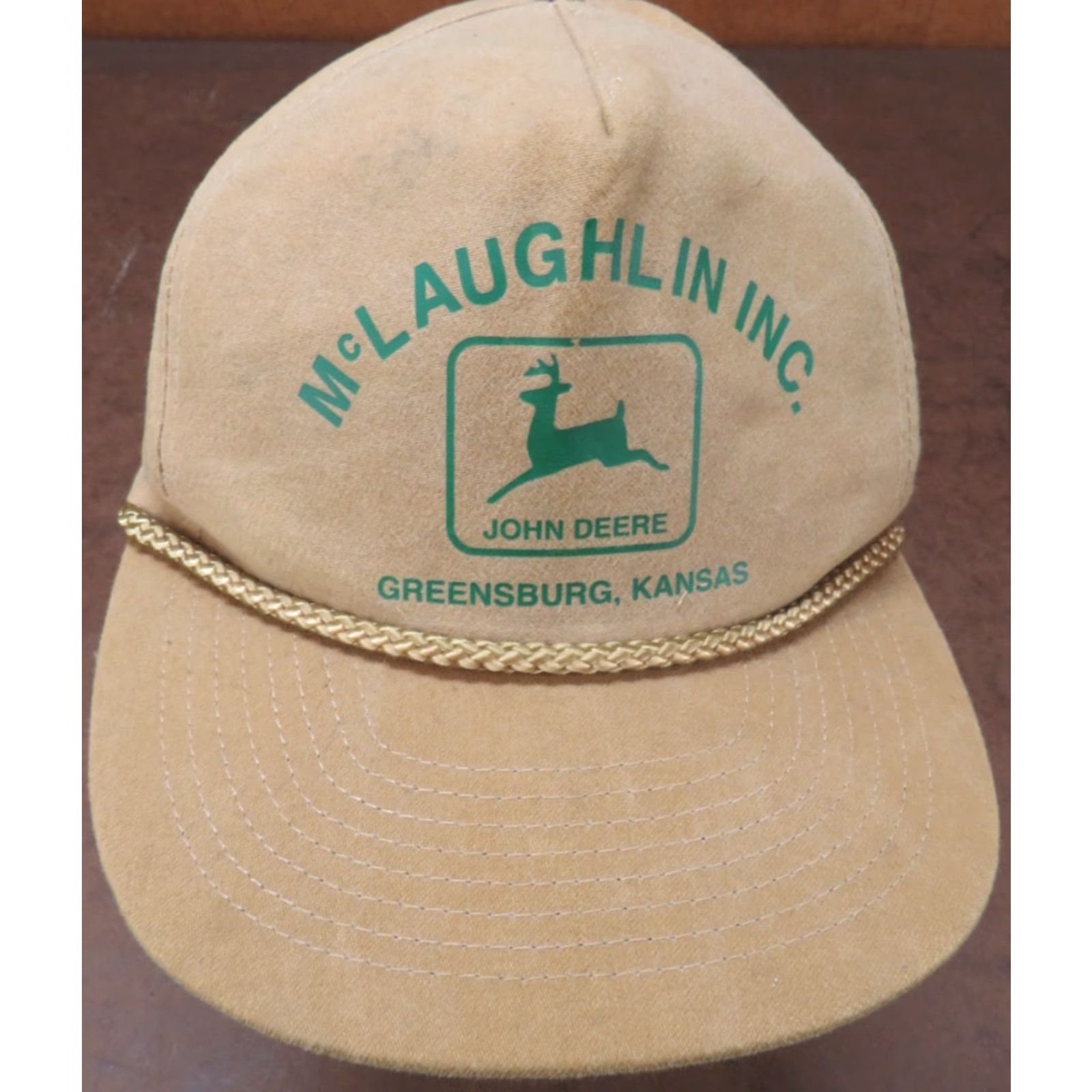 J.McLaughlin VTG John Deere Tractor McLaughlin INC. Greensburg KS Dealership hat cap trucker Size ONE SIZE - 2 Thumbnail