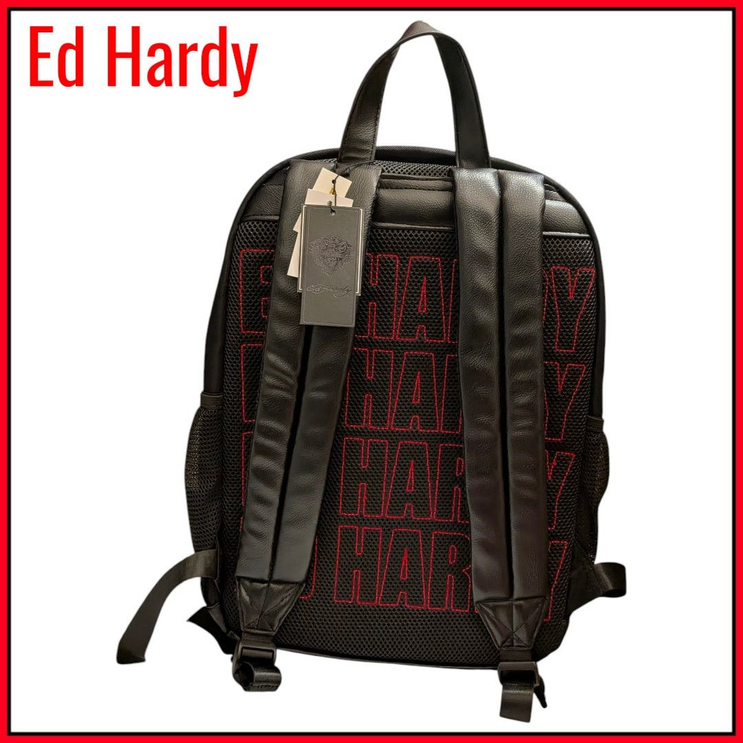 Ed Hardy New ED HARDY Checkered Backpack Skull Patches Size ONE SIZE - 2 Thumbnail