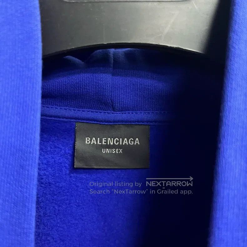 Balenciaga Balenciaga Blue logo letter hooded zip-up long-sleeve swea Size US L / EU 52-54 / 3 - 2 Thumbnail