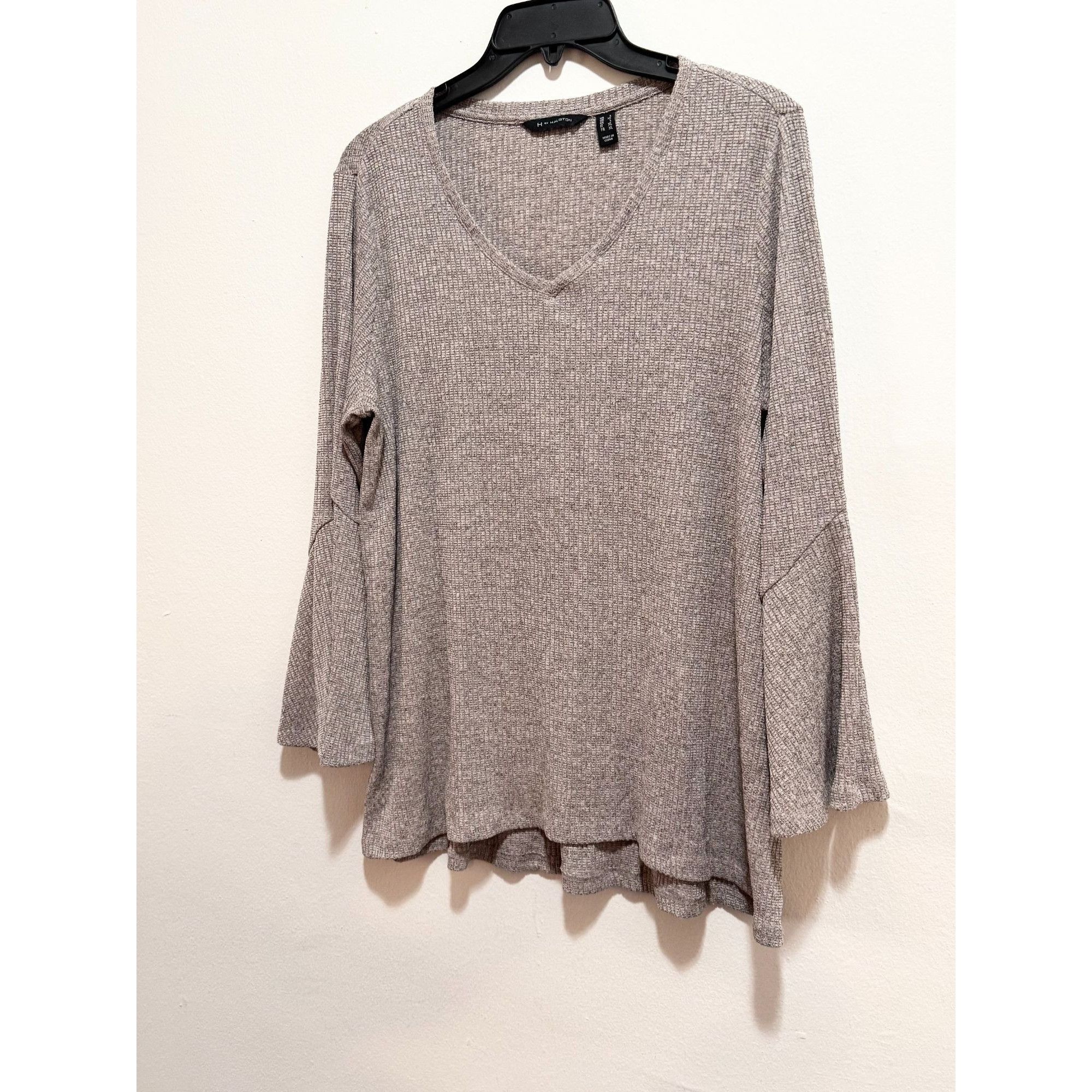 Halston H by Halston thermal waffle knit long sleeve top shirt sweat Size L / US 10 / IT 46 - 4 Thumbnail