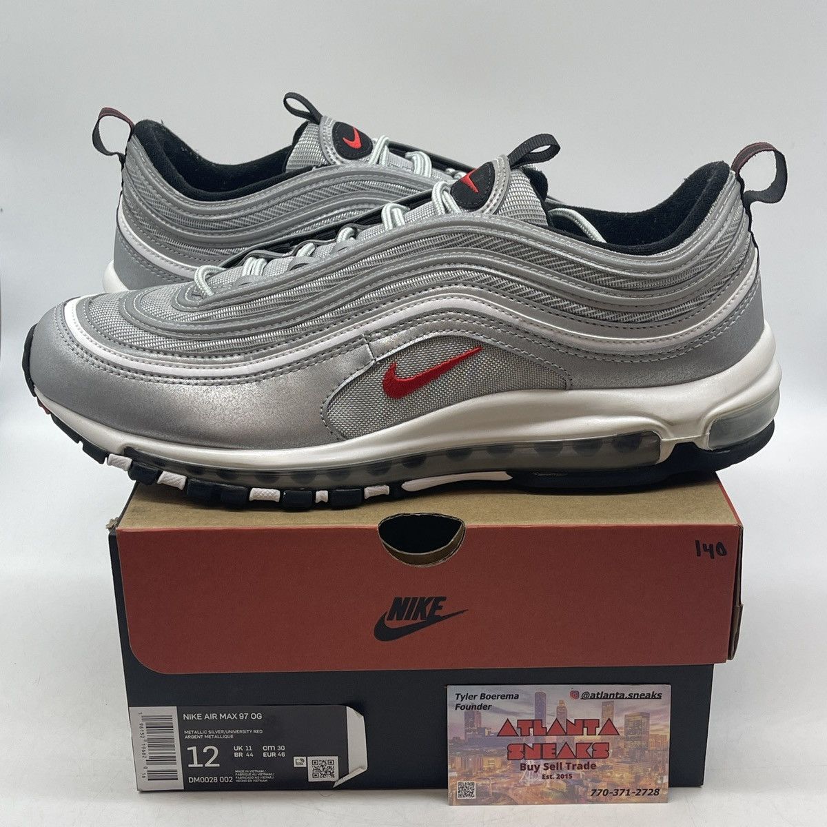 Nike Air max 97 silver bullet Size US 12 / EU 45 - 1 Thumbnail