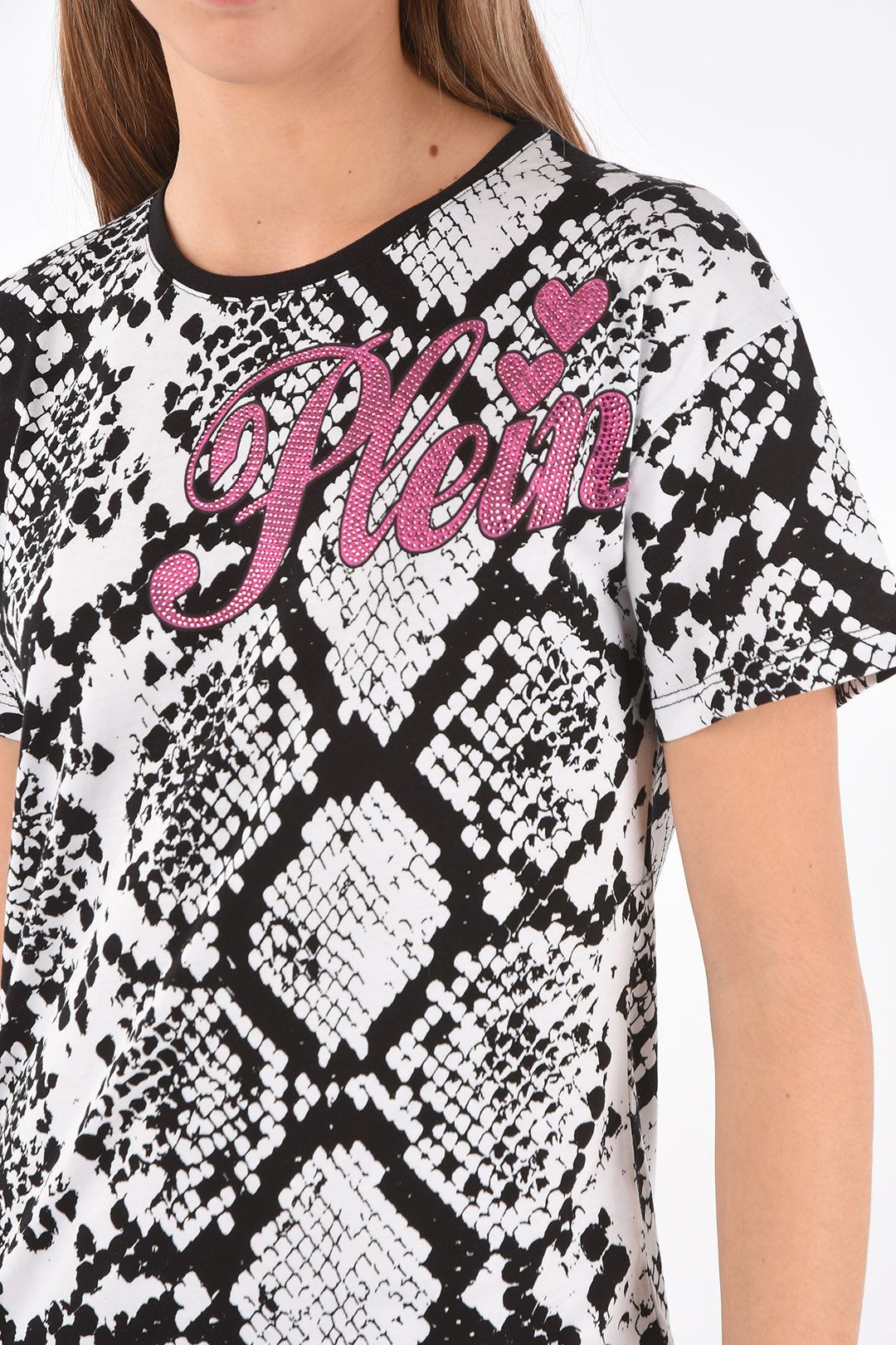 Philipp Plein og1mm0824 Crew Neck Python Printed Tee Dress Size XS / US 0-2 / IT 36-38 - 3 Thumbnail