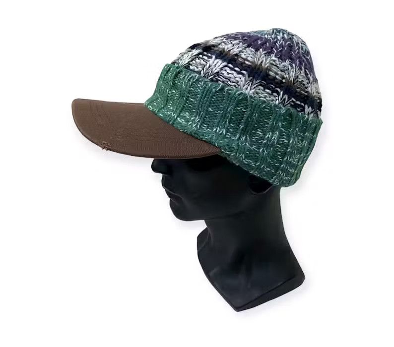 image of Distressed Knit Beanie Hat, Men's