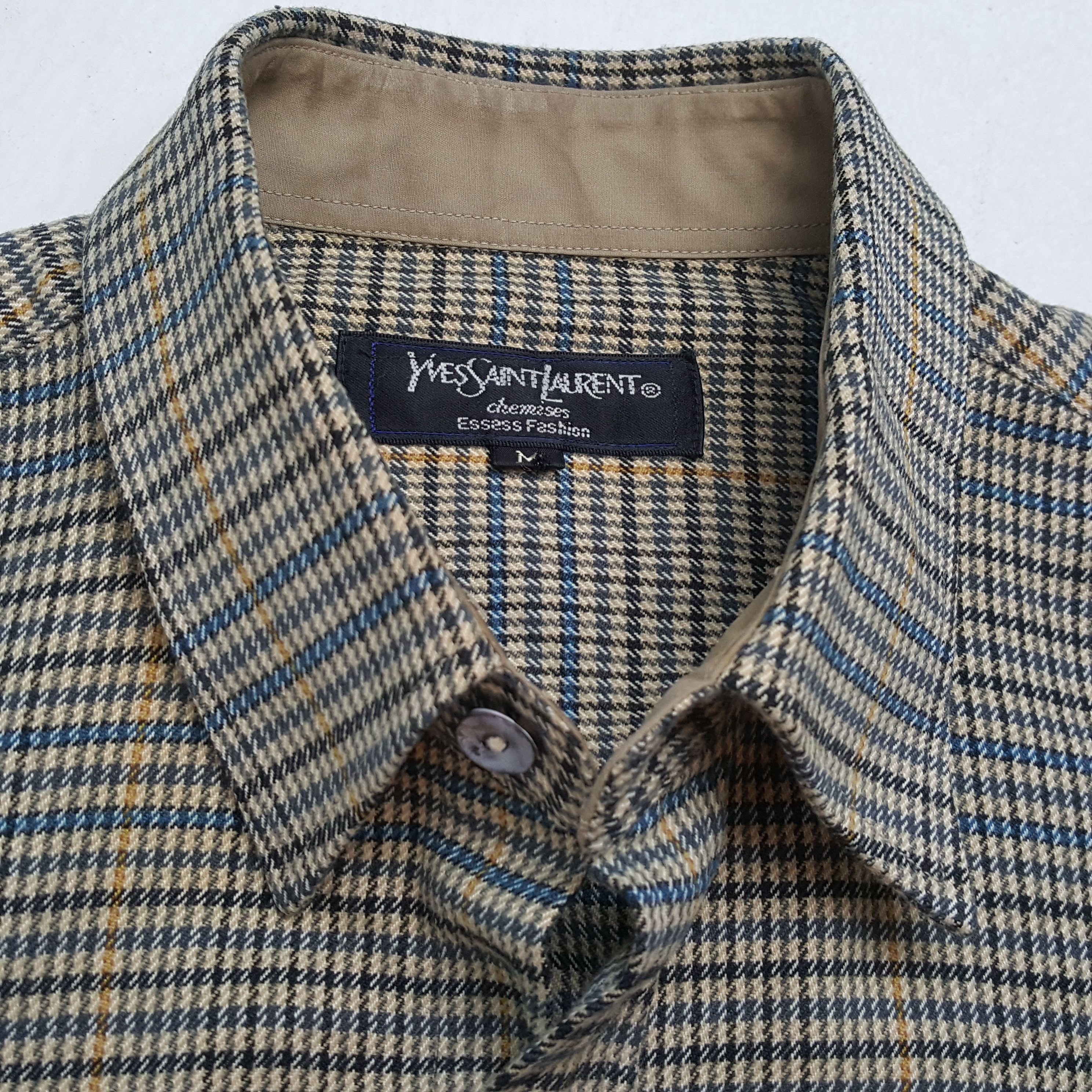 Vintage × Yves Saint Laurent YVES SAINT LAURENT Small Logo Design Shirt Size US M / EU 48-50 / 2 - 8 Thumbnail