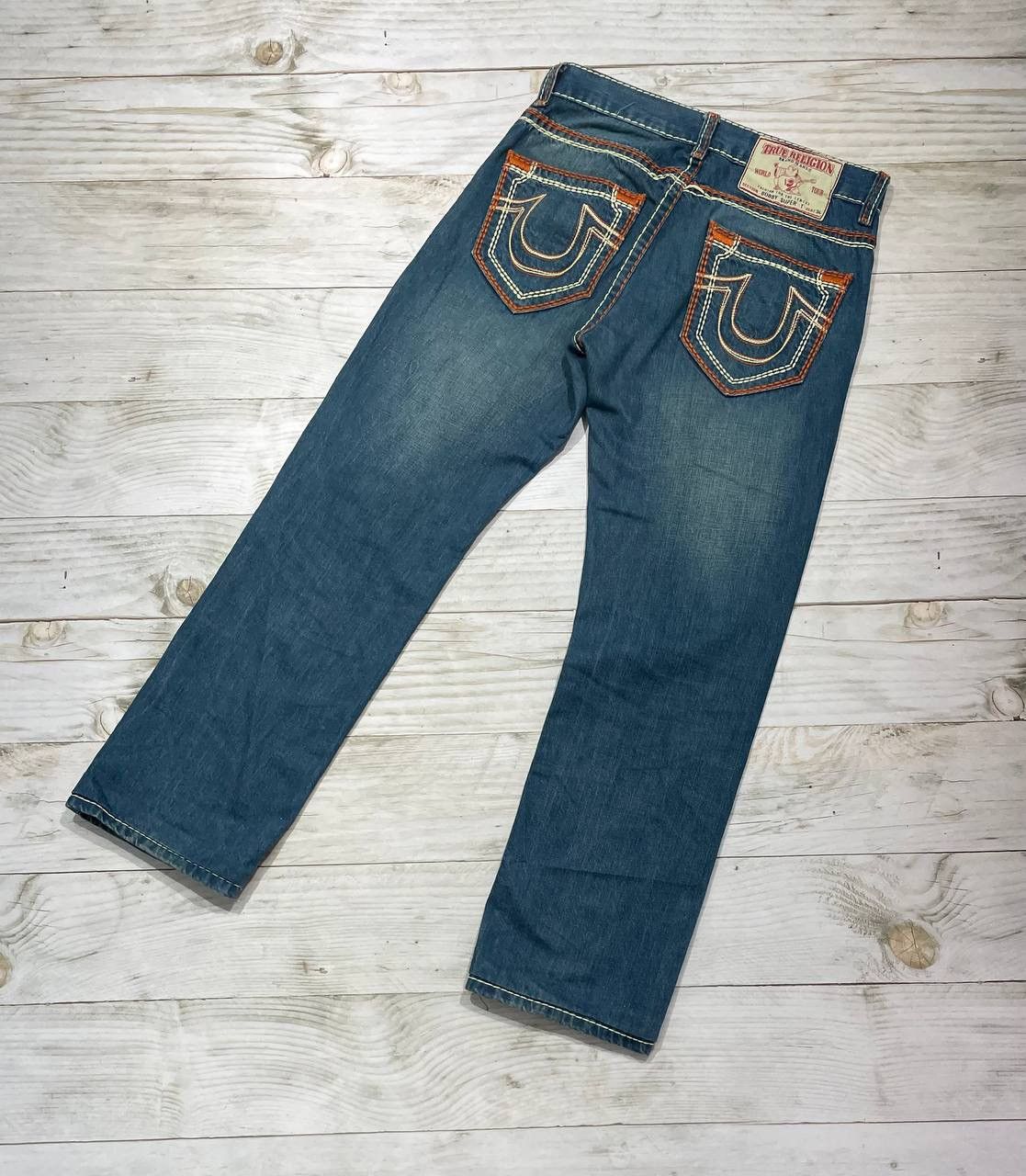 image of True Religion Bobby Super T Denim Jeans Y2K Japanase in Blue, Men's (Size 34)