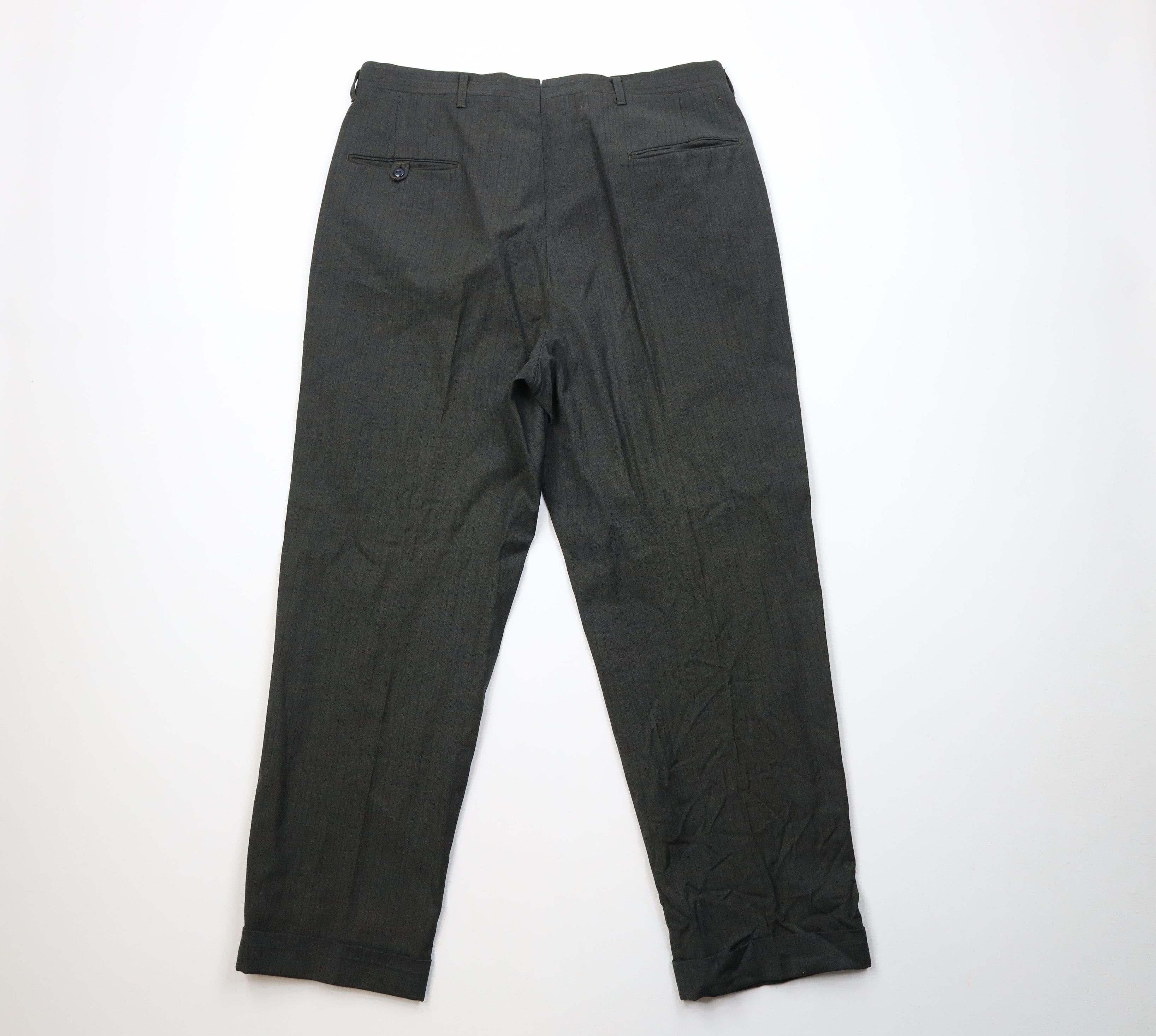 Vintage Vintage 50s Streetwear Wool Rayon Gabardine Chino Pants USA Size US 36 / EU 52 - 10 Thumbnail
