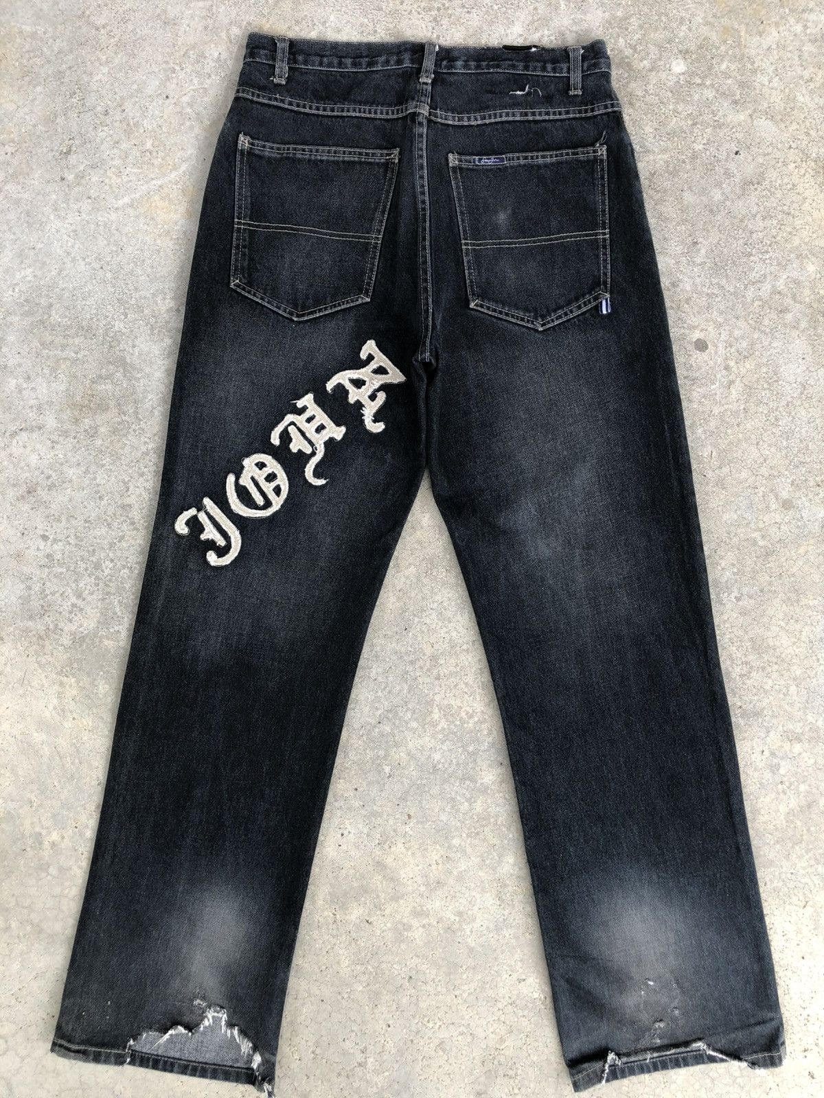 Sean John Sean John Embroidered Jeans Baggy Jeans Distressed Size US 31 - 1 Thumbnail